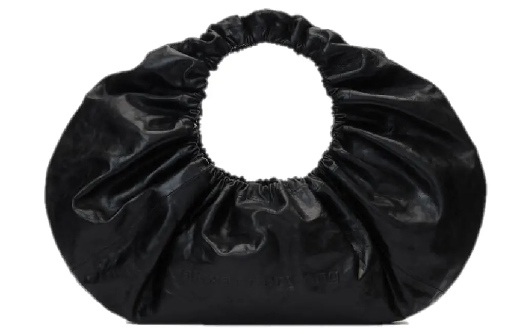 Túi Alexander Wang Crescent Large Bag In Crackle Patent 'Black' 20124K32L001