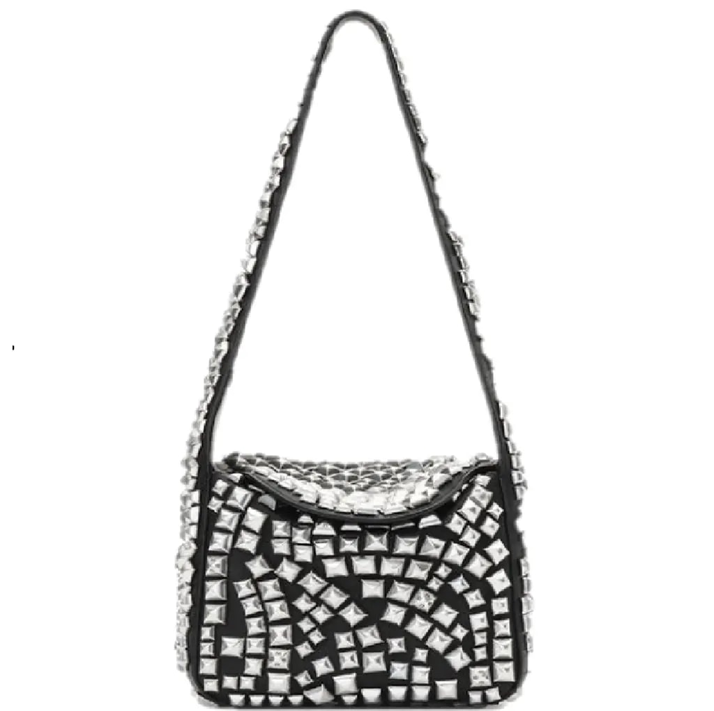 Túi Alexander Wang Spike Small Hobo Bag In Studded 'Black' 20423K03L001