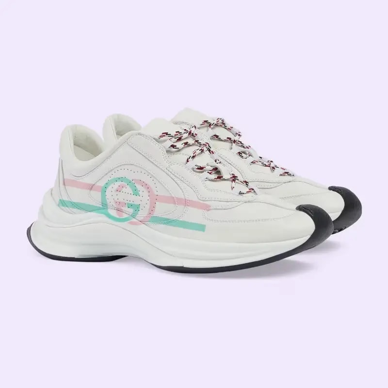 Giày Gucci Run Trainers 'White Leather' 734904-UHH20-9014 — ảnh 4