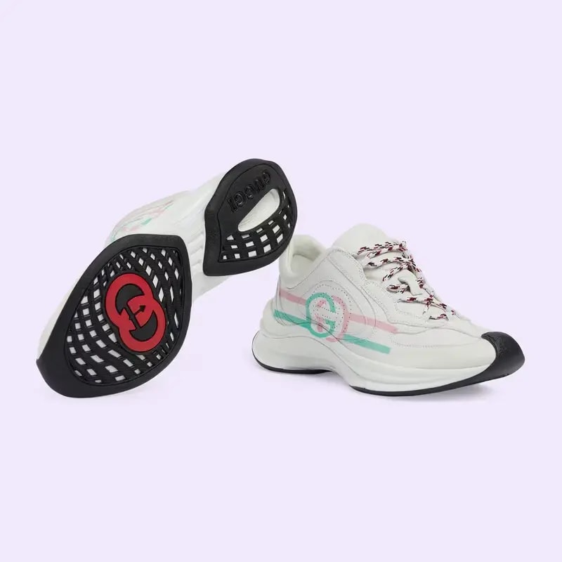 Giày Gucci Run Trainers 'White Leather' 734904-UHH20-9014 — ảnh 3