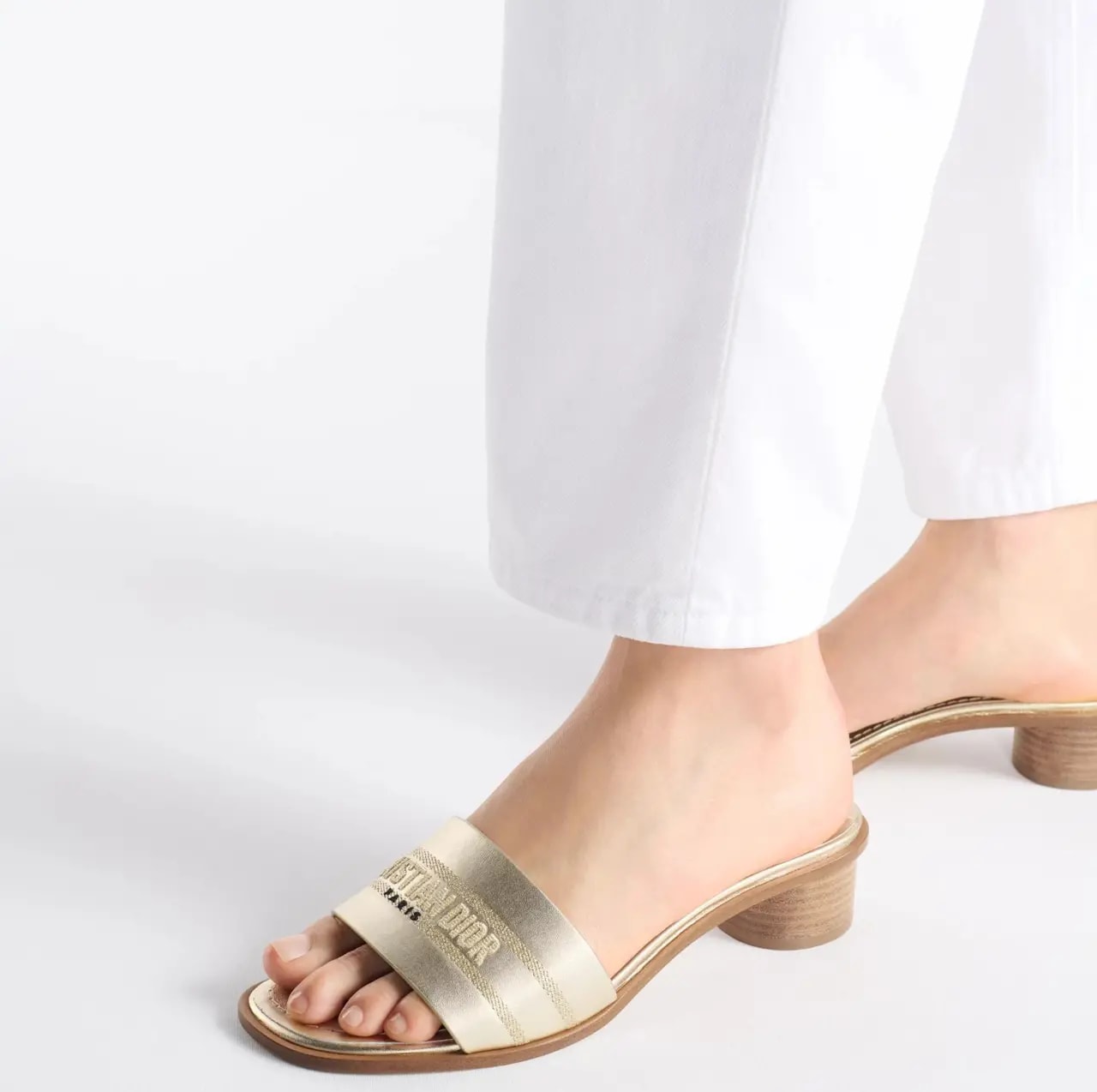 Dép Dior Dway Heeled Slide 'Gold' KCO164LCY-S49K — ảnh 3