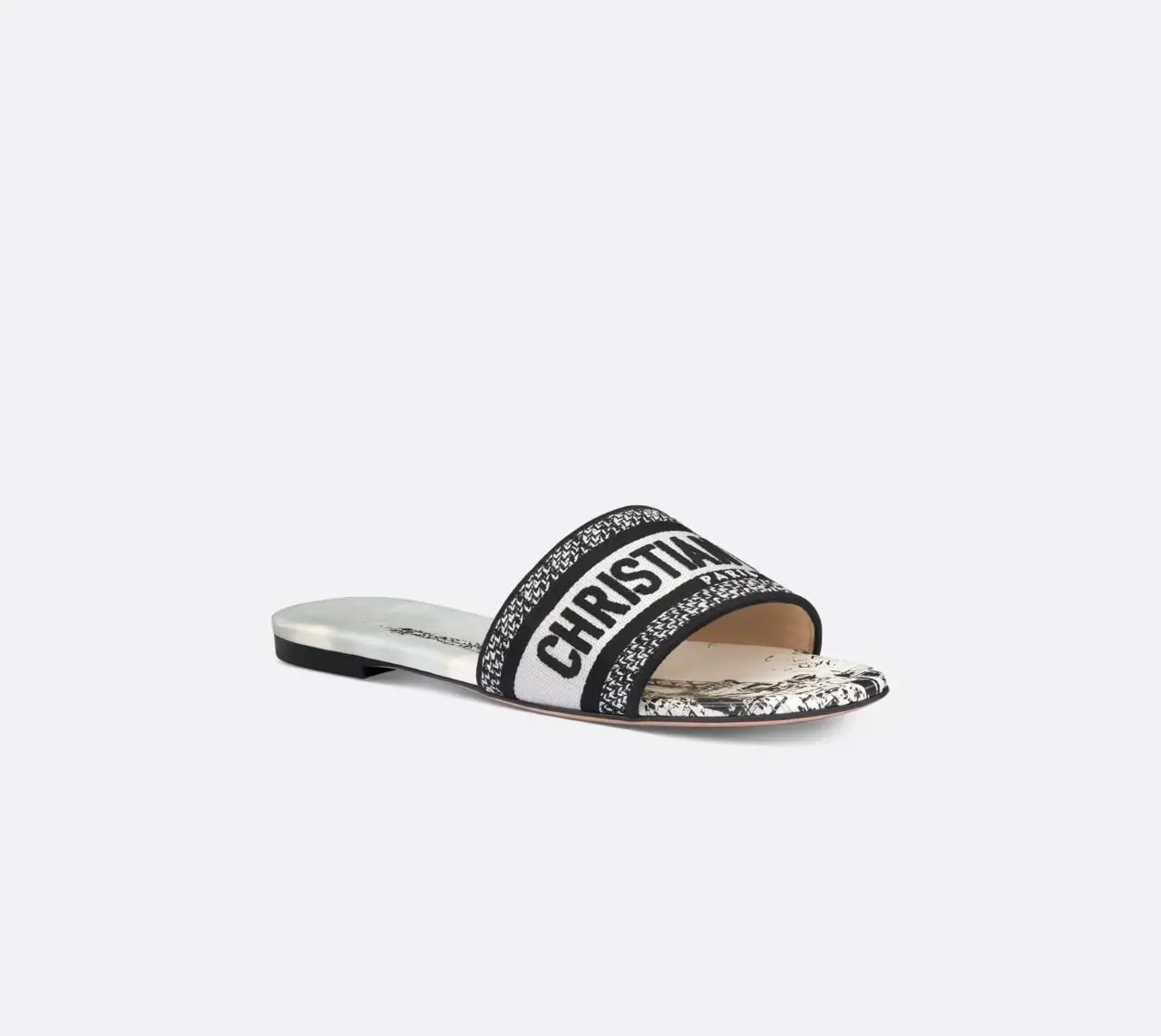 Dép Dior Dway Slide 'White Black' KCQ209EIF-S15W — ảnh 4