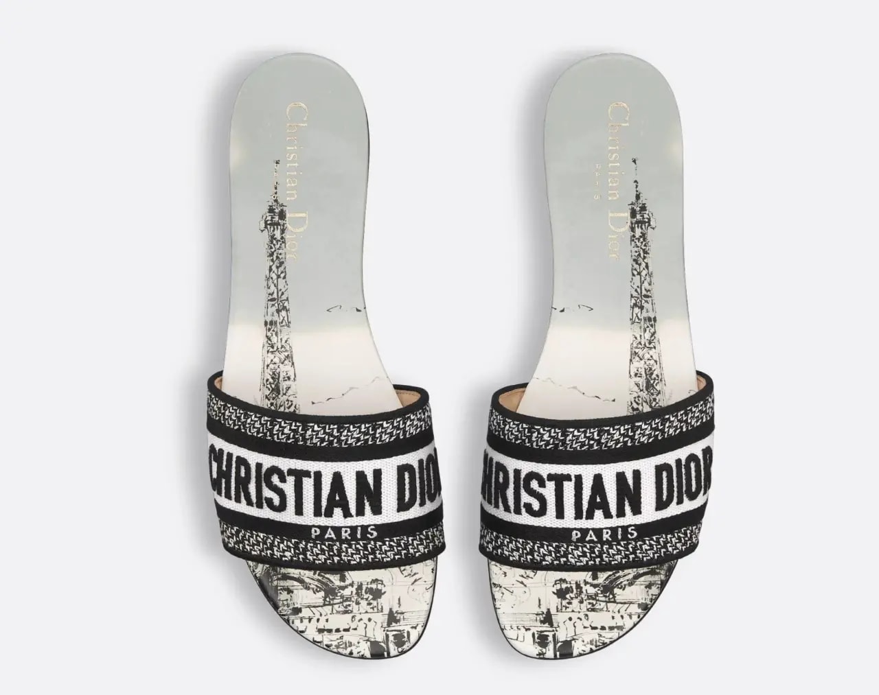 Dép Dior Dway Slide 'White Black' KCQ209EIF-S15W — ảnh 3