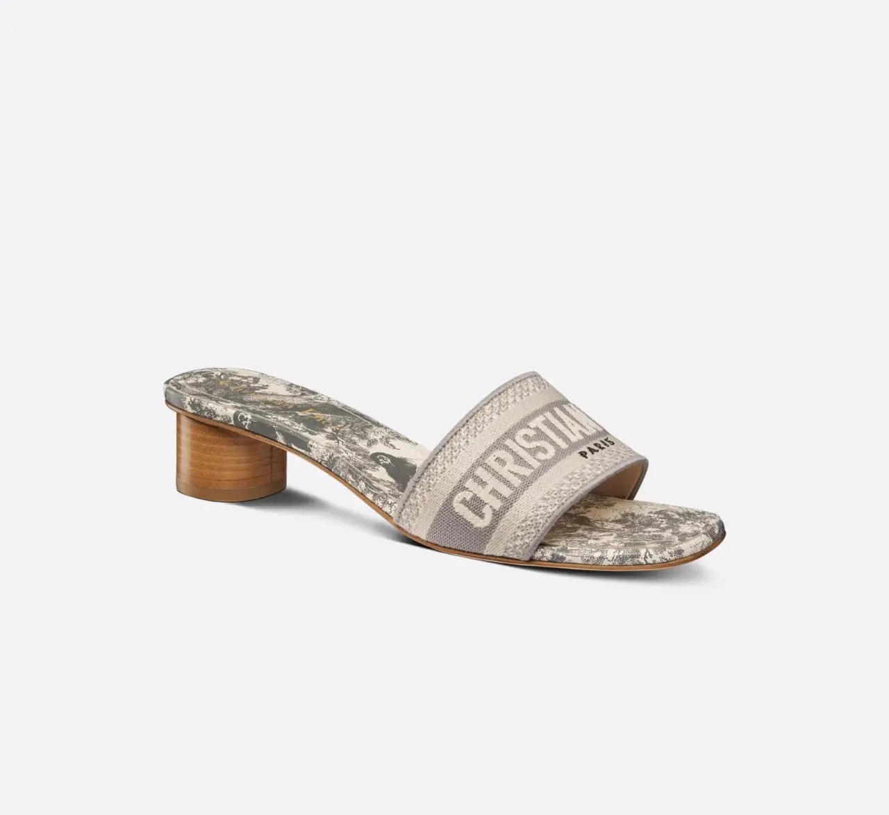 Dép Dior Dway Heeled Slide 'Gray' KCQ902TJE-S21G — ảnh 4