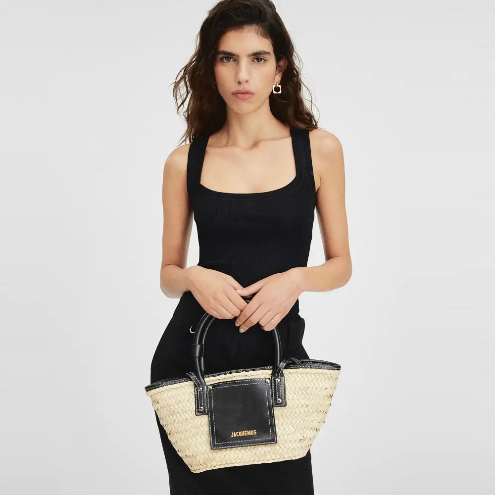 Túi Jacquemus Soli Basket 'Black' 223BA044-3060-990 — ảnh 2