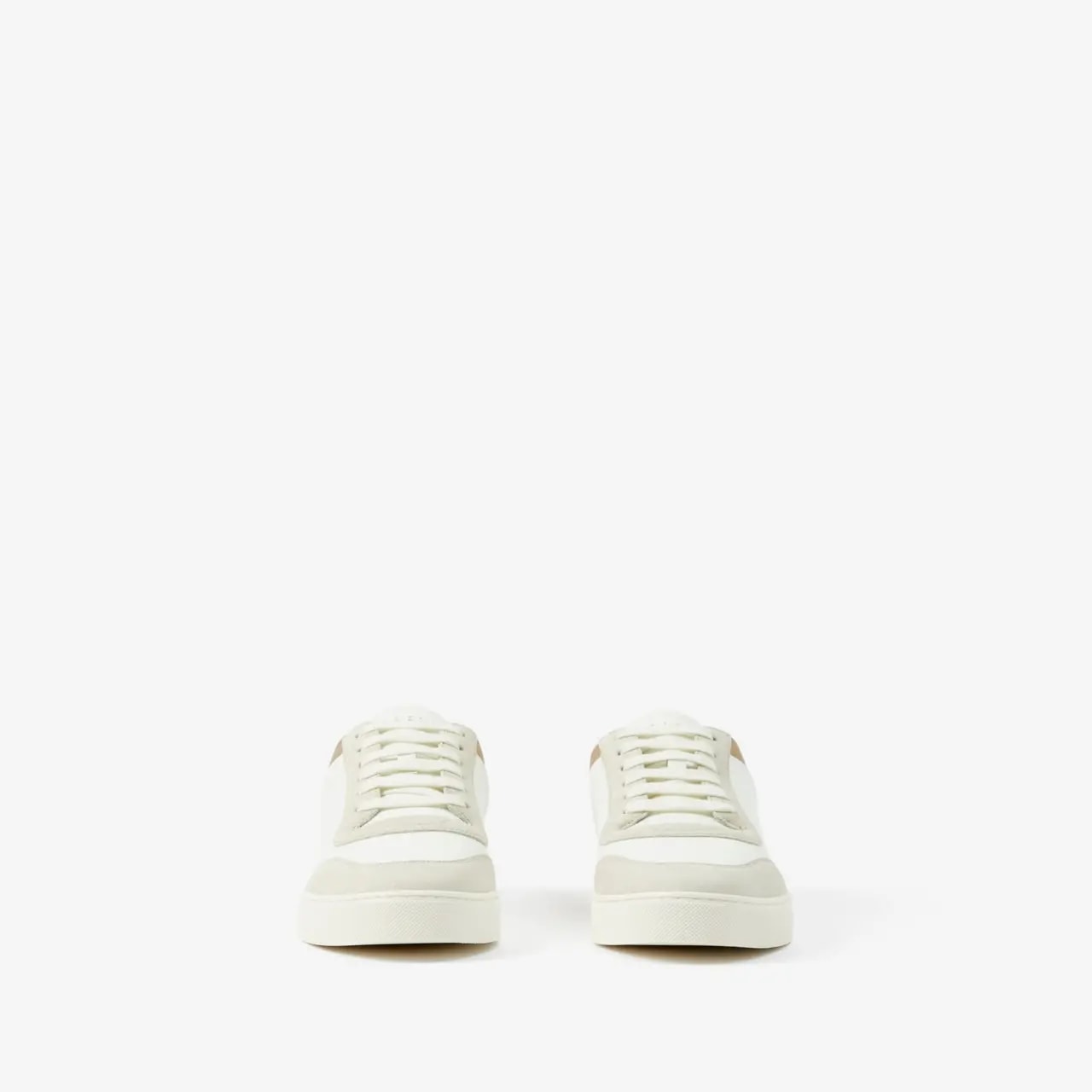 Giày Burberry Leather Check Sneakers 'White Beige' 80690891 — ảnh 4