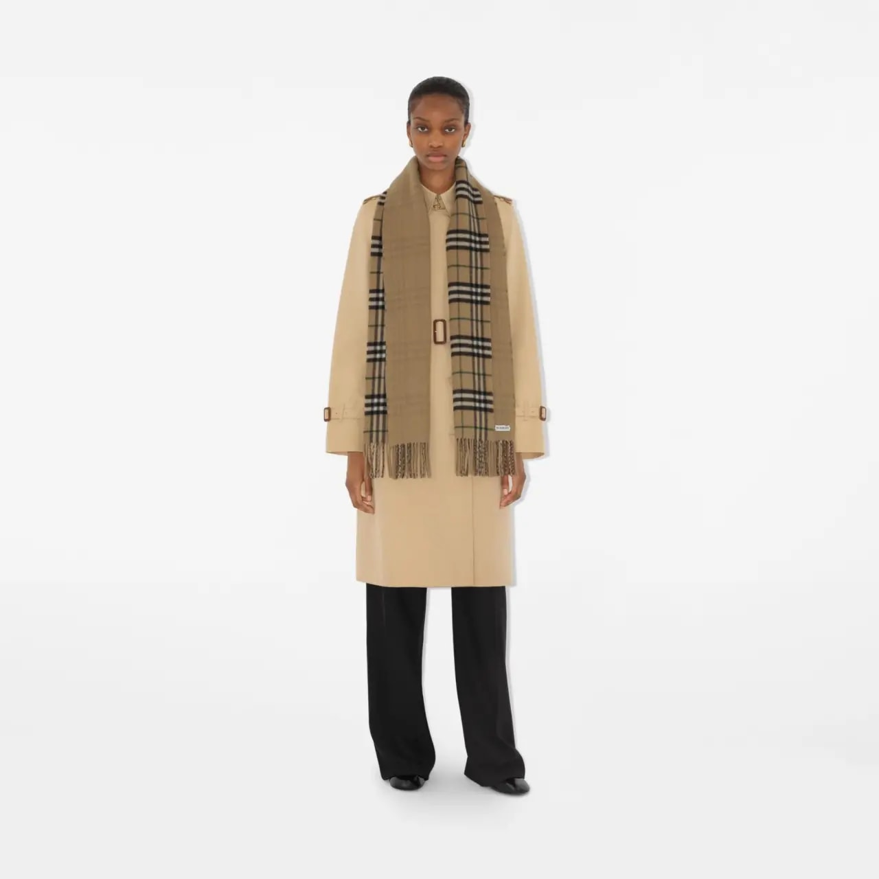 Khăn Burberry Reversible Check Cashmere Scarf 'Linden' 80909101 — ảnh 3