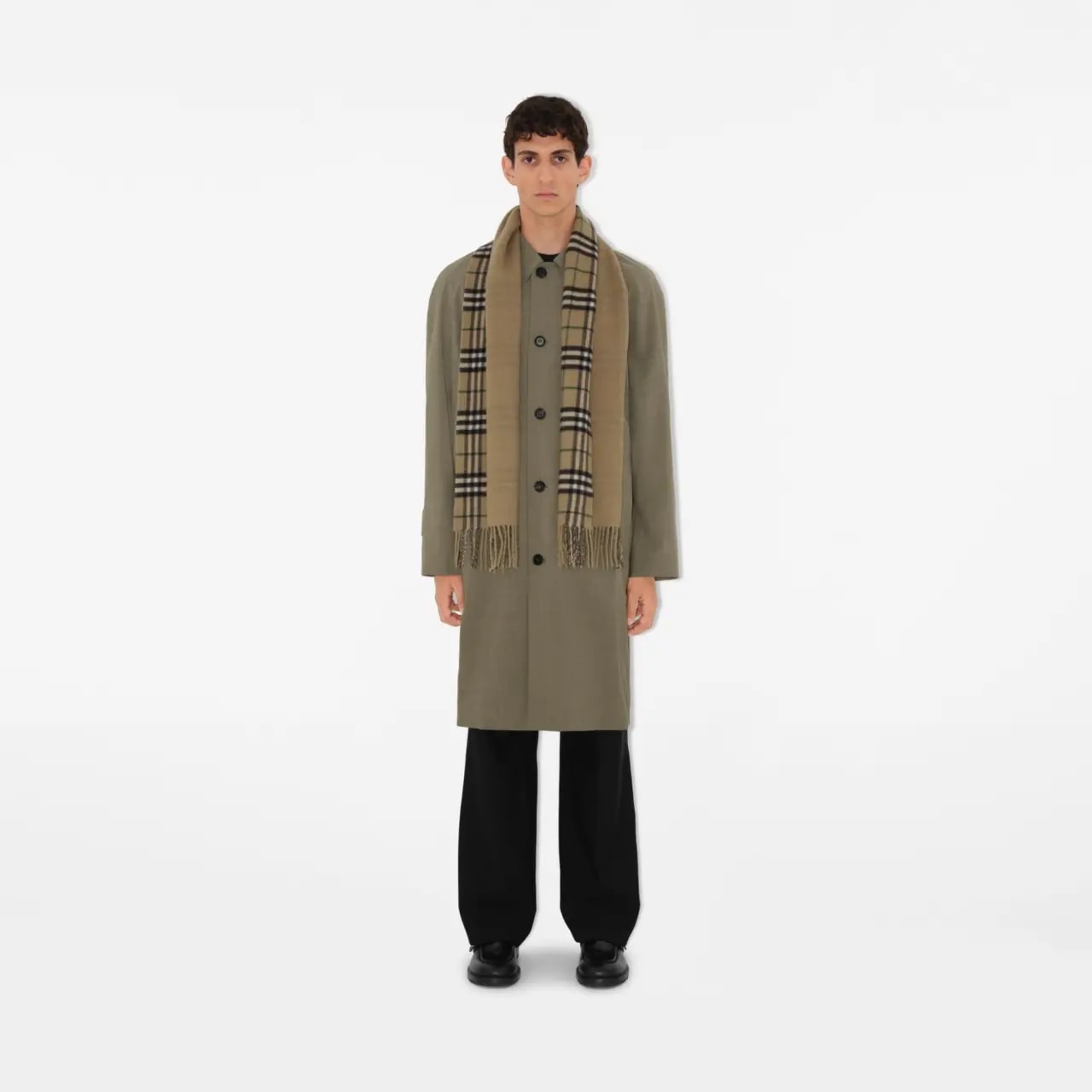 Khăn Burberry Reversible Check Cashmere Scarf 'Linden' 80909101 — ảnh 2