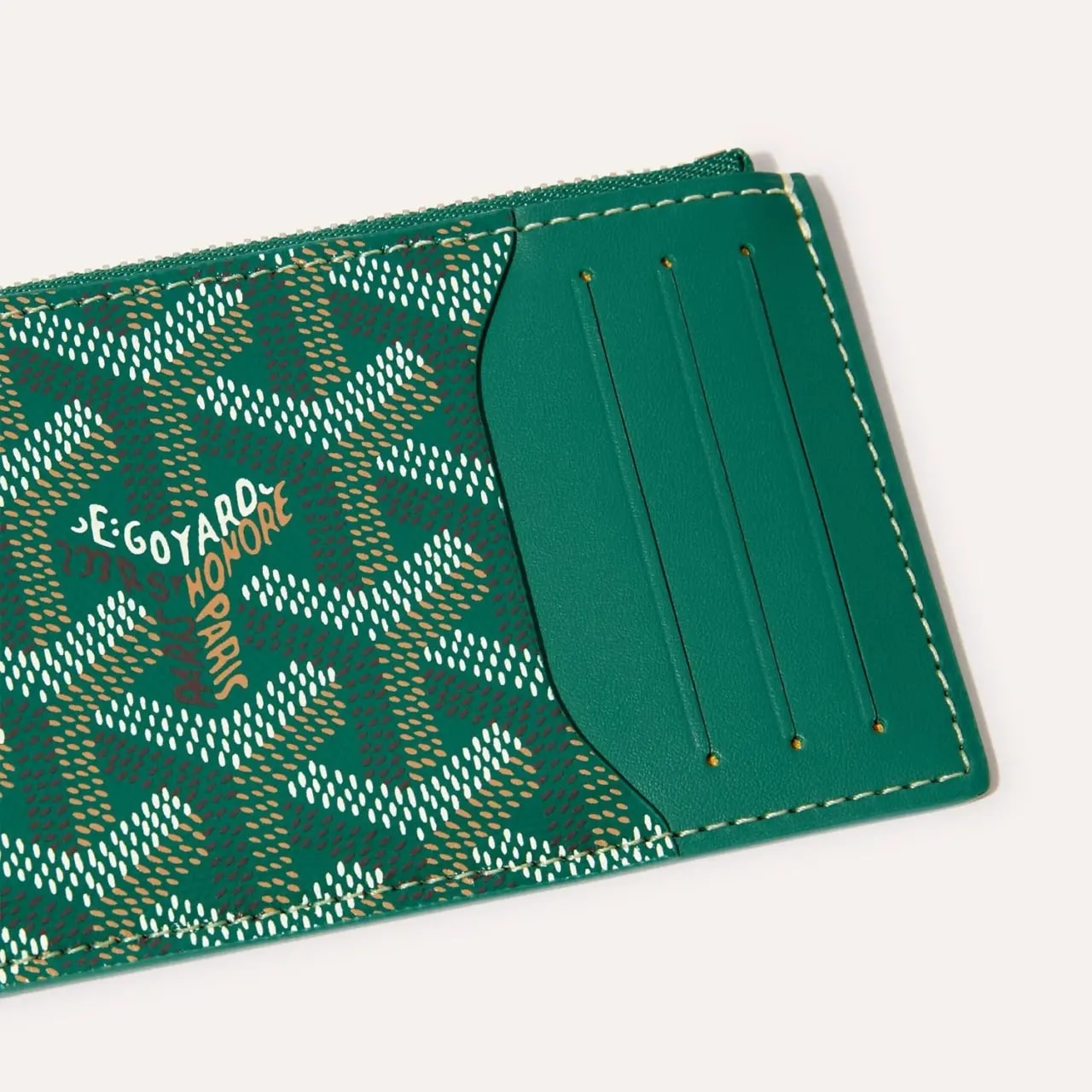 Ví Goyard Bourbon Zipped Card Holder 'Green' BOURBOPMLTY09CL09P — ảnh 2