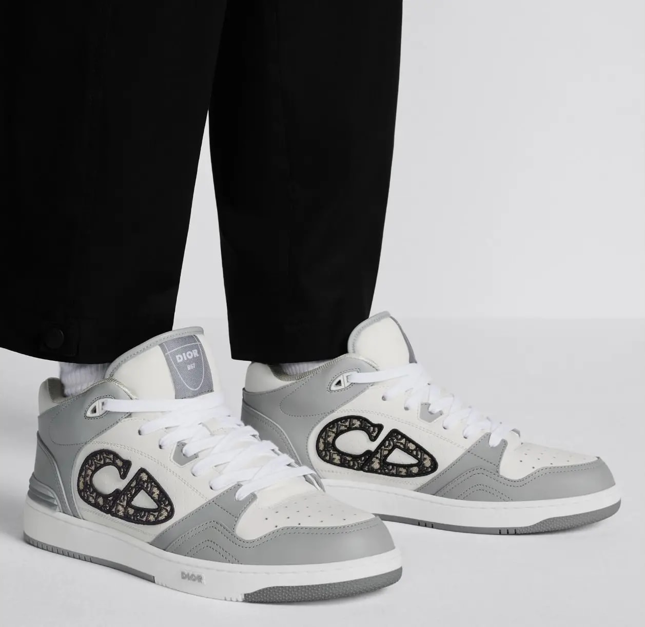 Giày Dior B57 Mid-top Sneaker 'Gray White' 3SH141ZXU-H860 — ảnh 3