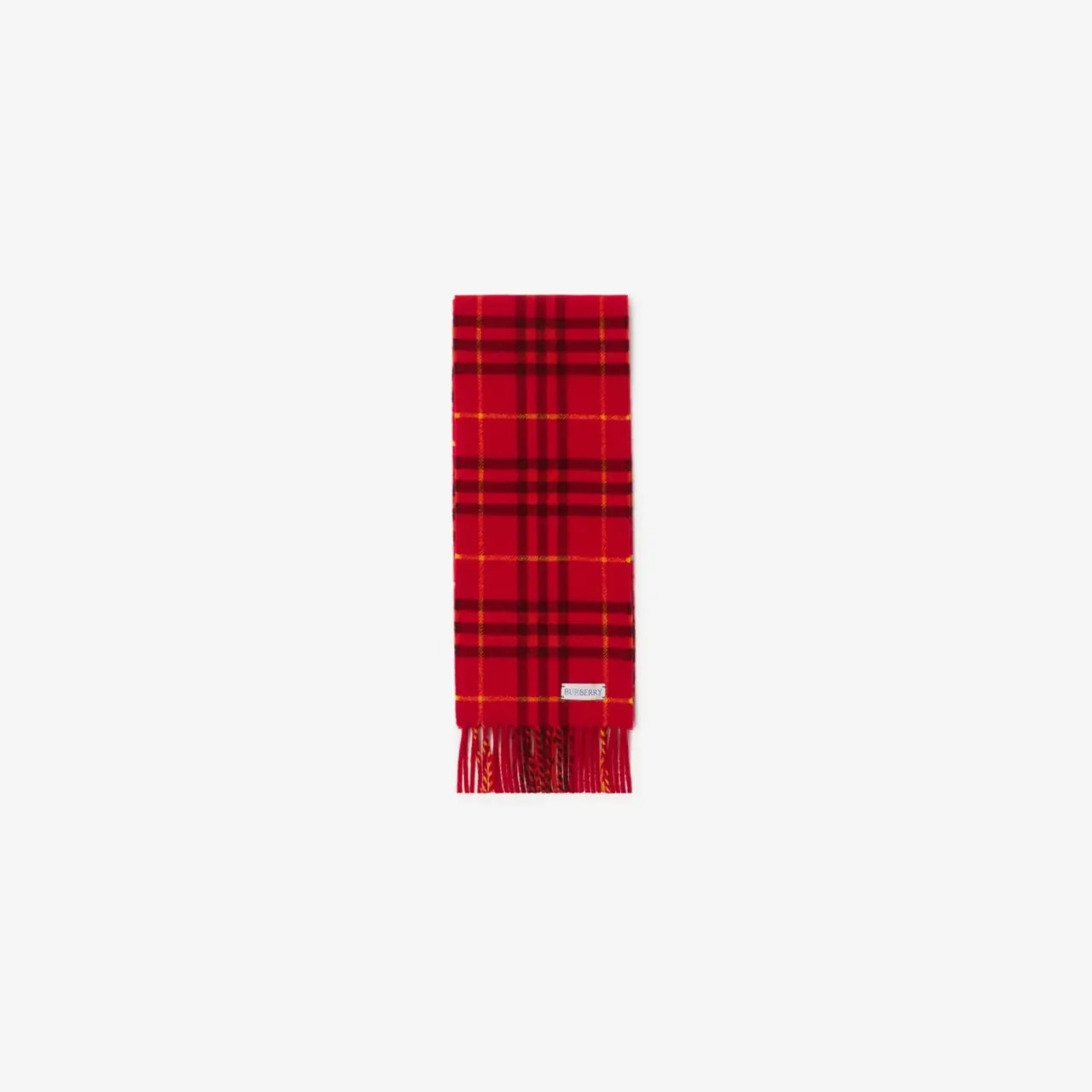 Khăn Burberry Narrow Check Cashmere Scarf 'Currant' 80987221 — ảnh 4