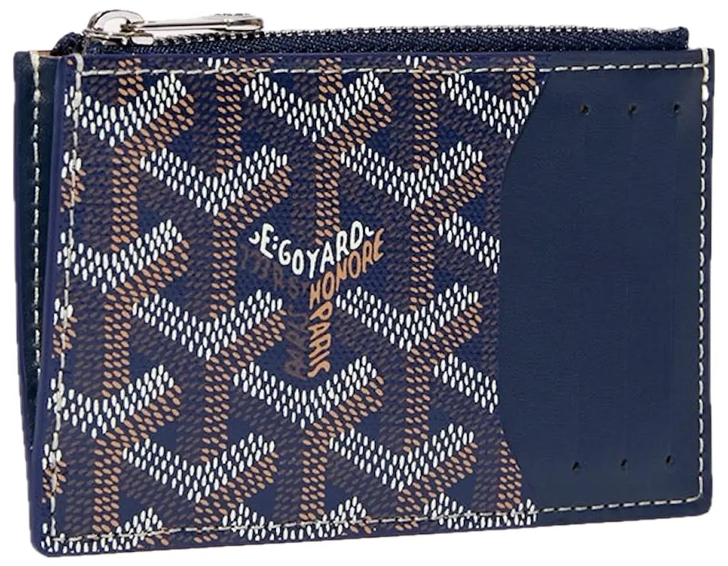 Ví Goyard Bourbon Zipped Card Holder 'Navy' BOURBOPMLTY12CL12P