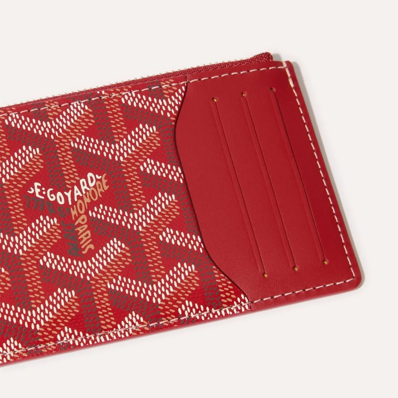 Ví Goyard Bourbon Zipped Card Holder 'Red' BOURBOPMLTY02CL02P — ảnh 2