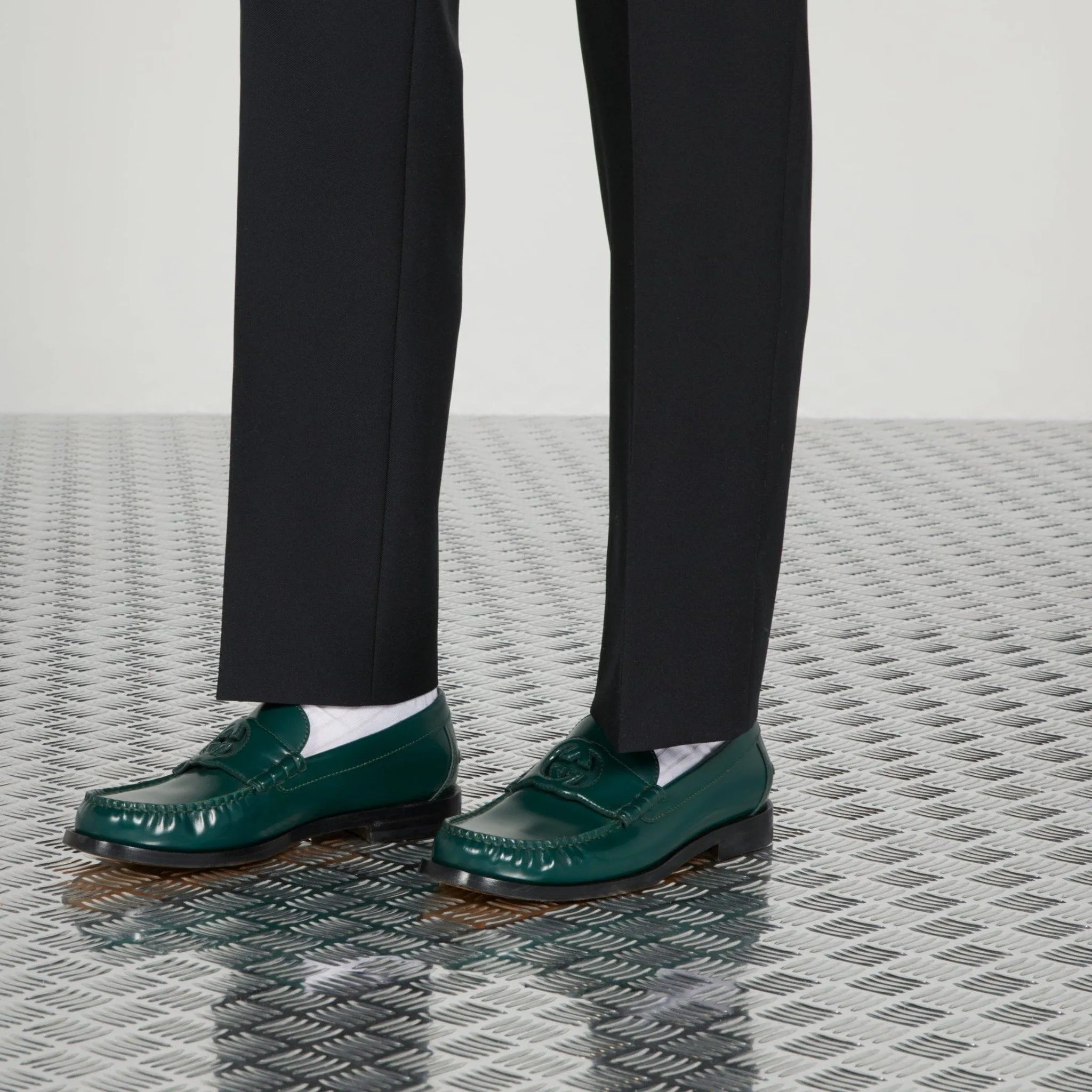 Giày Gucci Interlocking G Loafer 'Green' 738470-17X00-3154 — ảnh 2