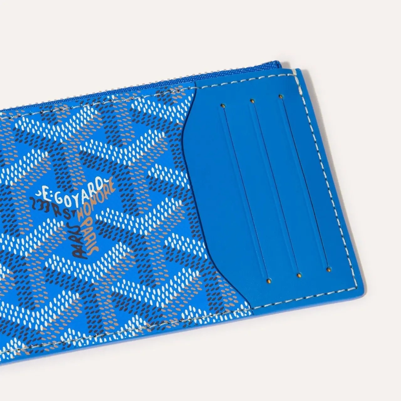 Ví Goyard Bourbon Zipped Card Holder 'Blue' BOURBOPMLTY10CL10P — ảnh 2