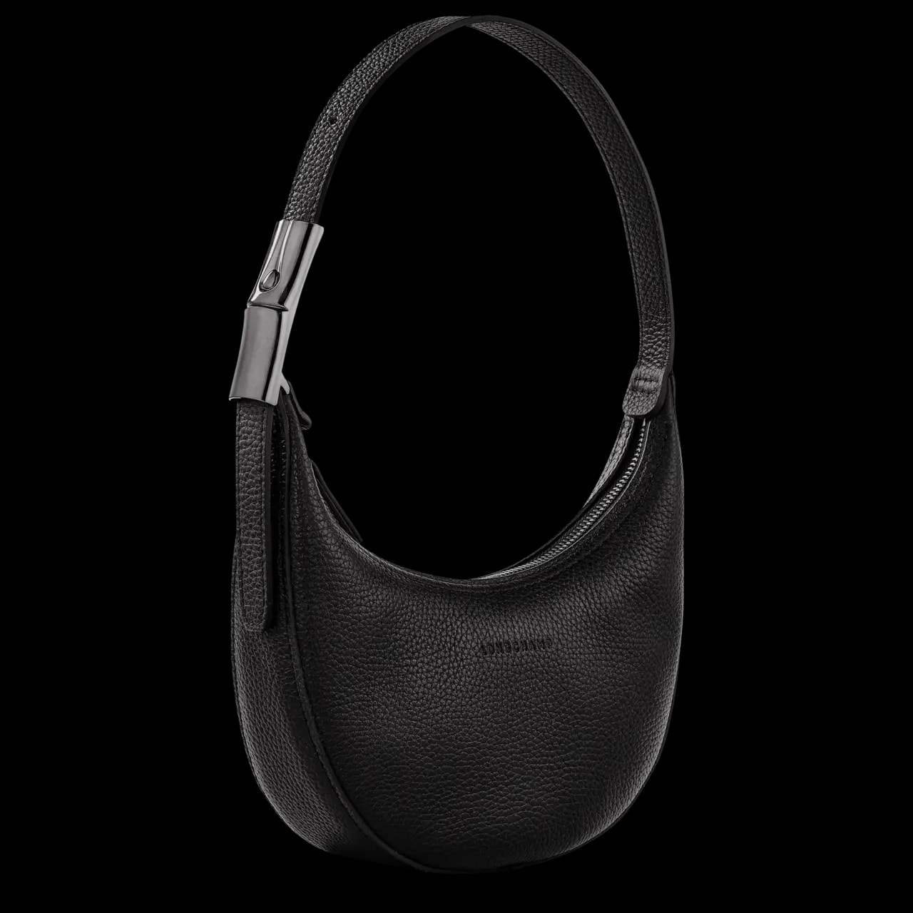 Túi Longchamp Le Roseau Essential S Hobo Bag 'Black' 10217968001 — ảnh 3
