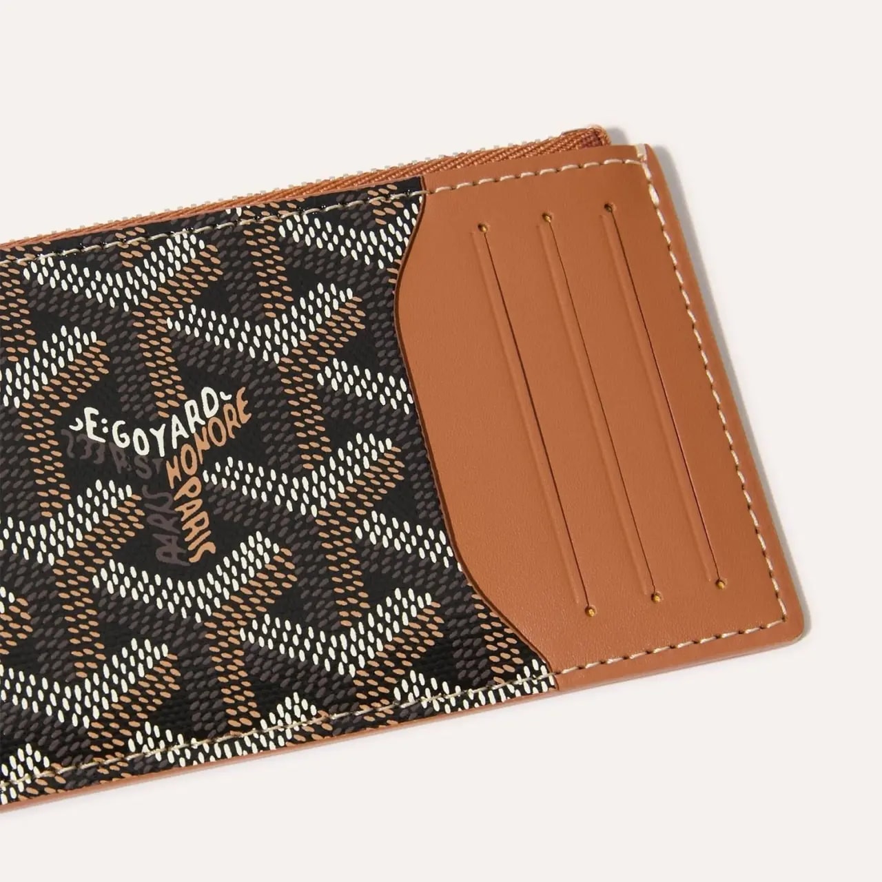 Ví Goyard Bourbon Zipped Card Holder 'Black Tan' BOURBOPMLTY01CL03P — ảnh 2