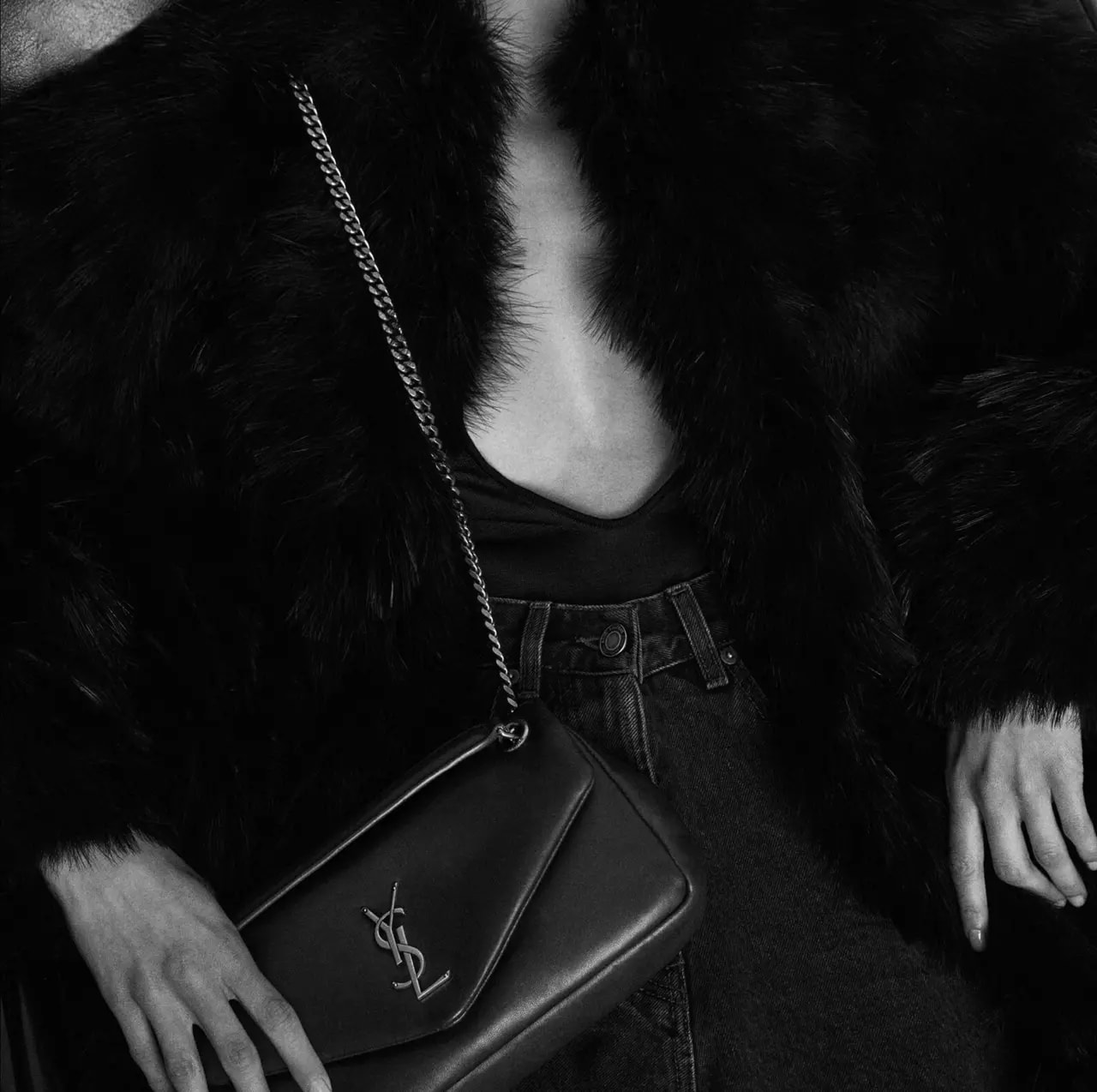 Túi Saint Laurent Calypso 'Black' 734153AACQO1000 — ảnh 2