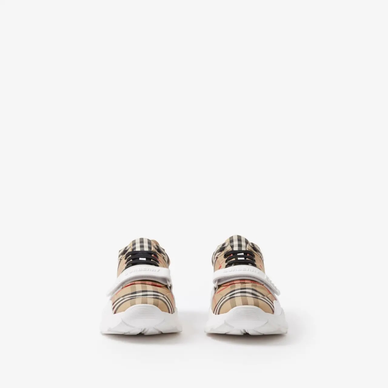 Giày Burberry Check Leather Sneakers 'Archive Beige' 80485771 — ảnh 4