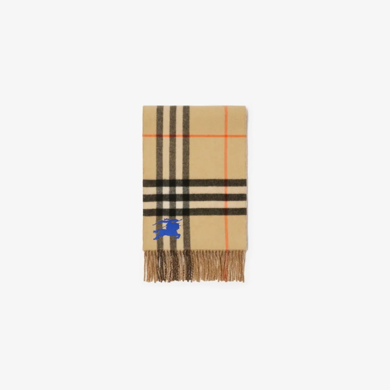 Khăn Burberry Reversible EKD Check Cashmere Scarf 'Sand' 80947101 — ảnh 4