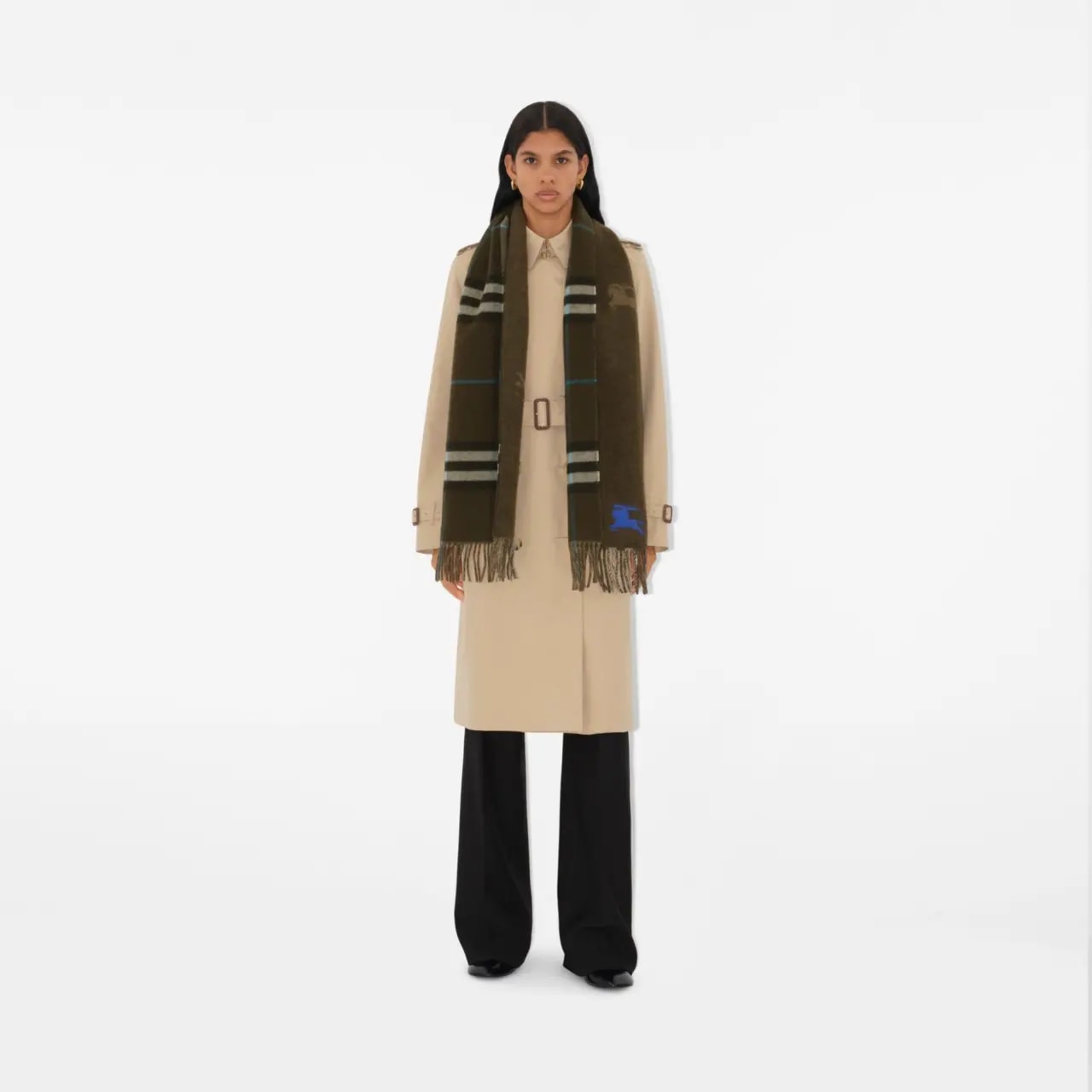 Khăn Burberry Reversible EKD Check Cashmere Scarf 'Snug' 80952251 — ảnh 3