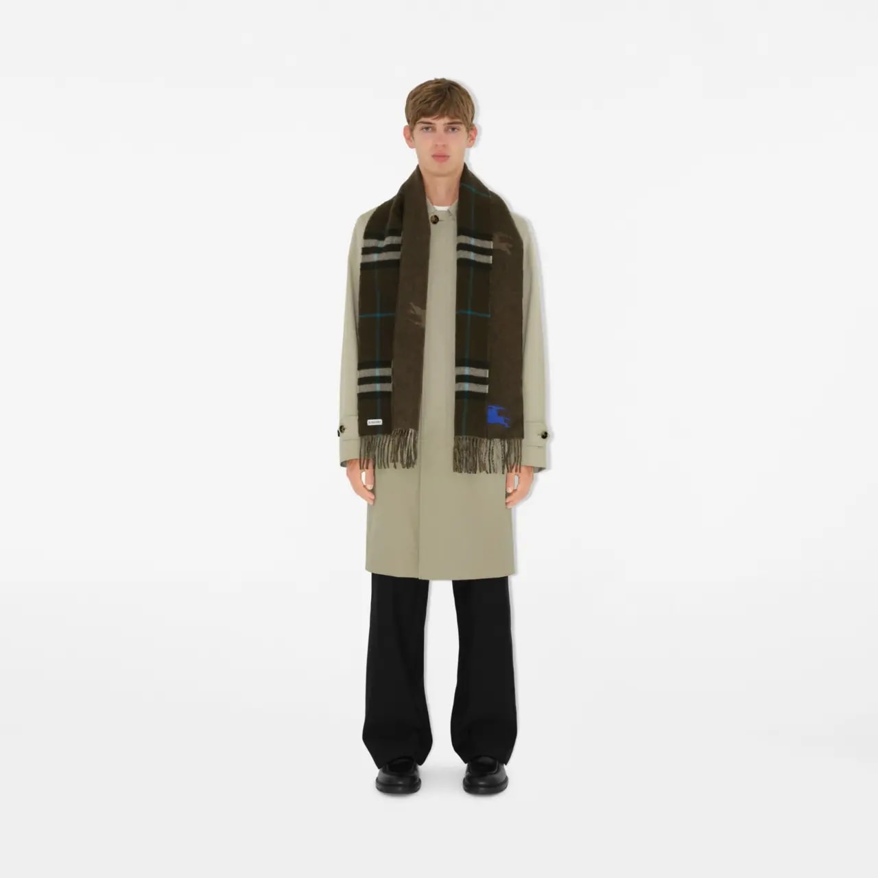 Khăn Burberry Reversible EKD Check Cashmere Scarf 'Snug' 80952251 — ảnh 2