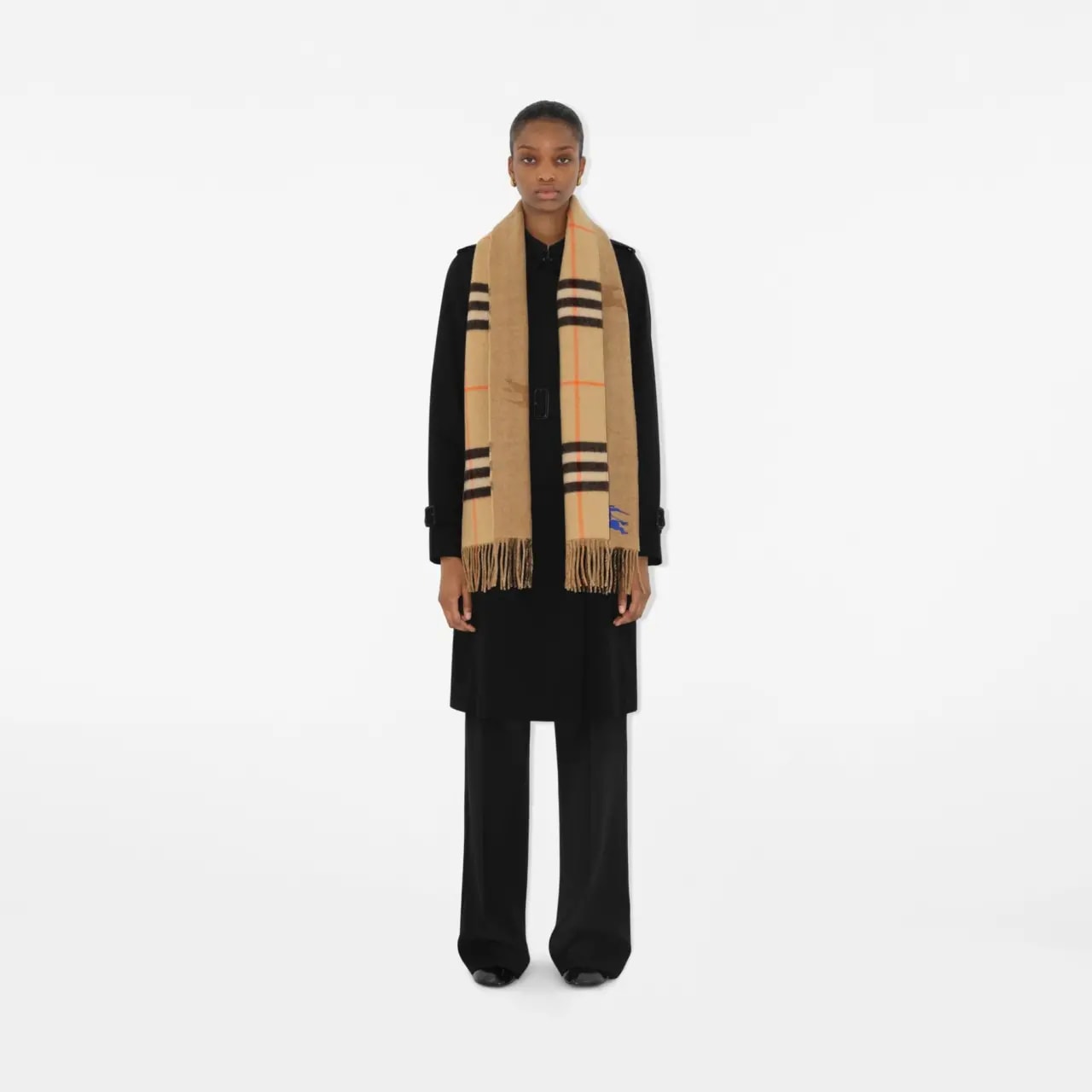 Khăn Burberry Reversible EKD Check Cashmere Scarf 'Sand' 80947101 — ảnh 3