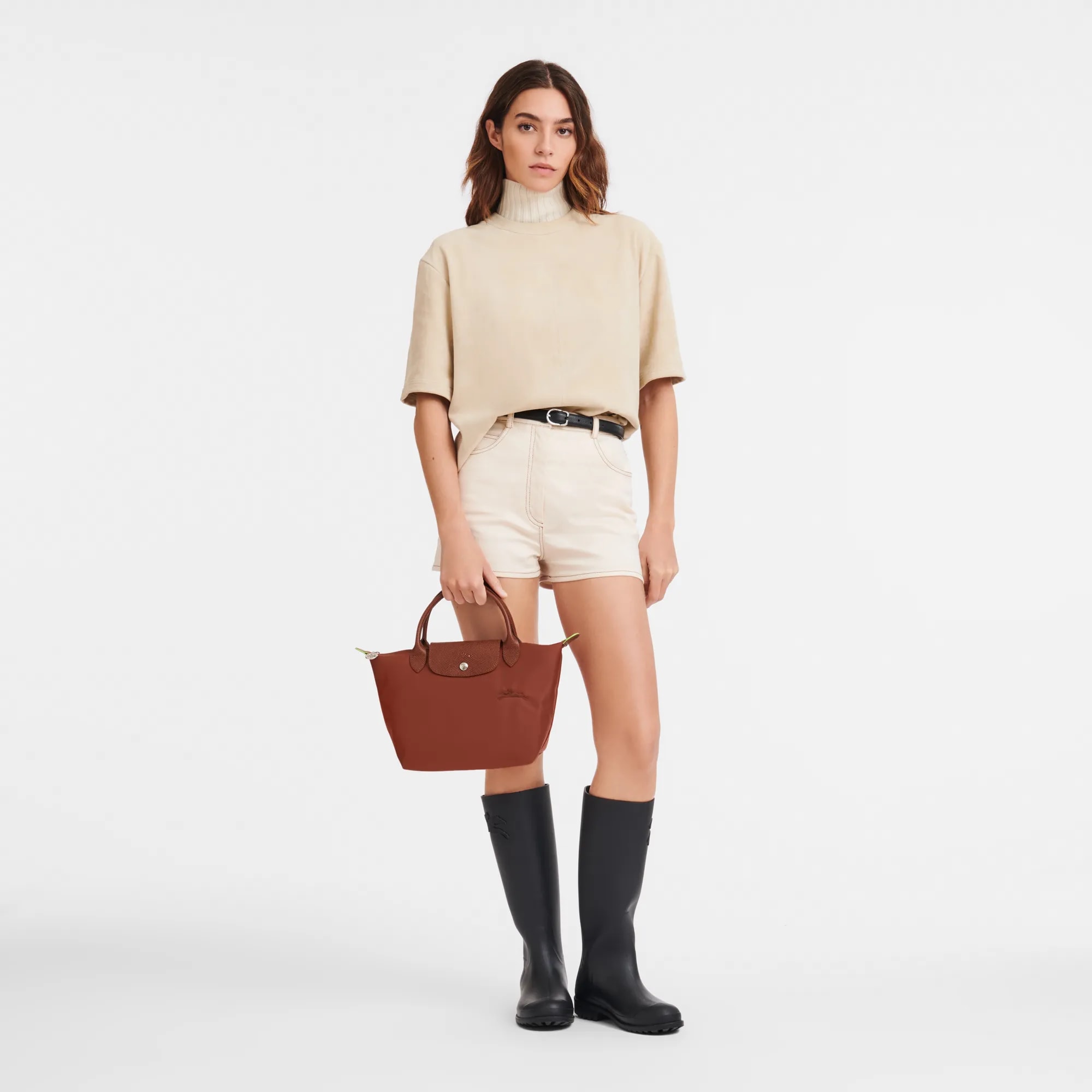 Túi Longchamp Le Pliage Green M Tote Bag 'Peacock' L2605919P89 — ảnh 2
