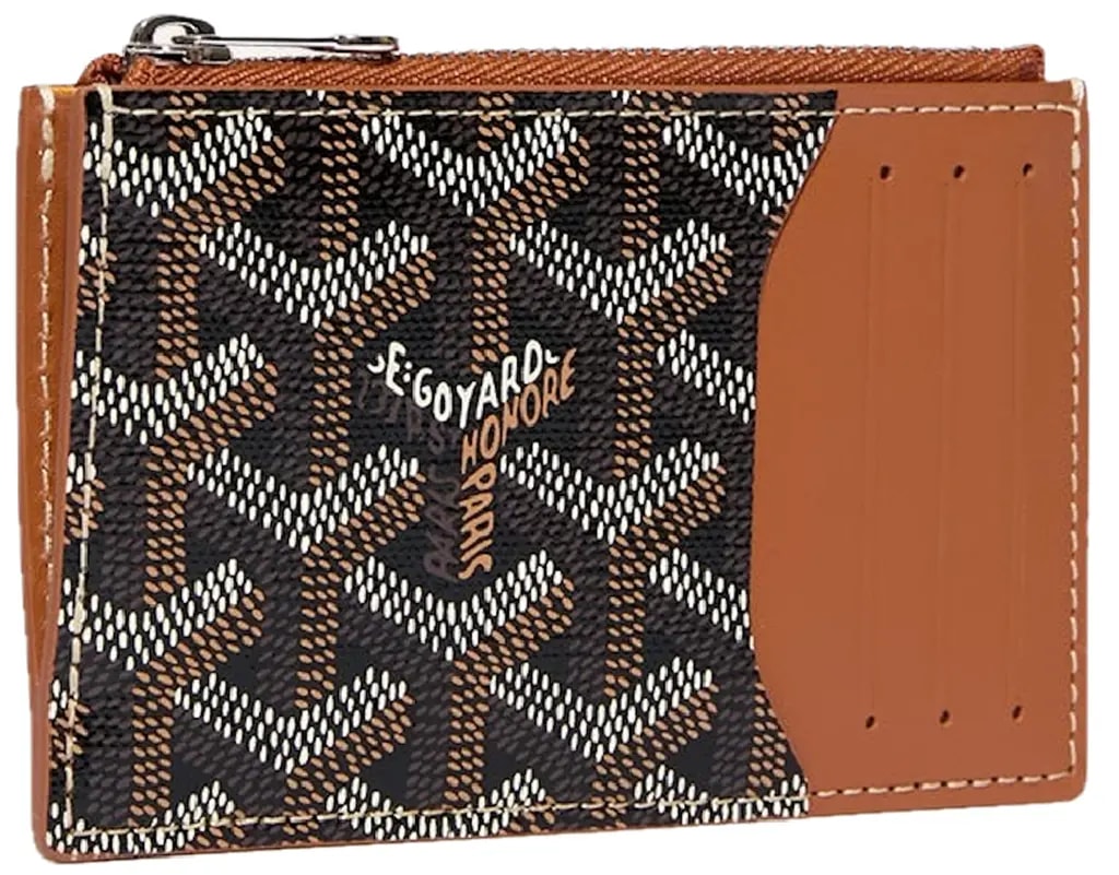 Ví Goyard Bourbon Zipped Card Holder 'Black Tan' BOURBOPMLTY01CL03P