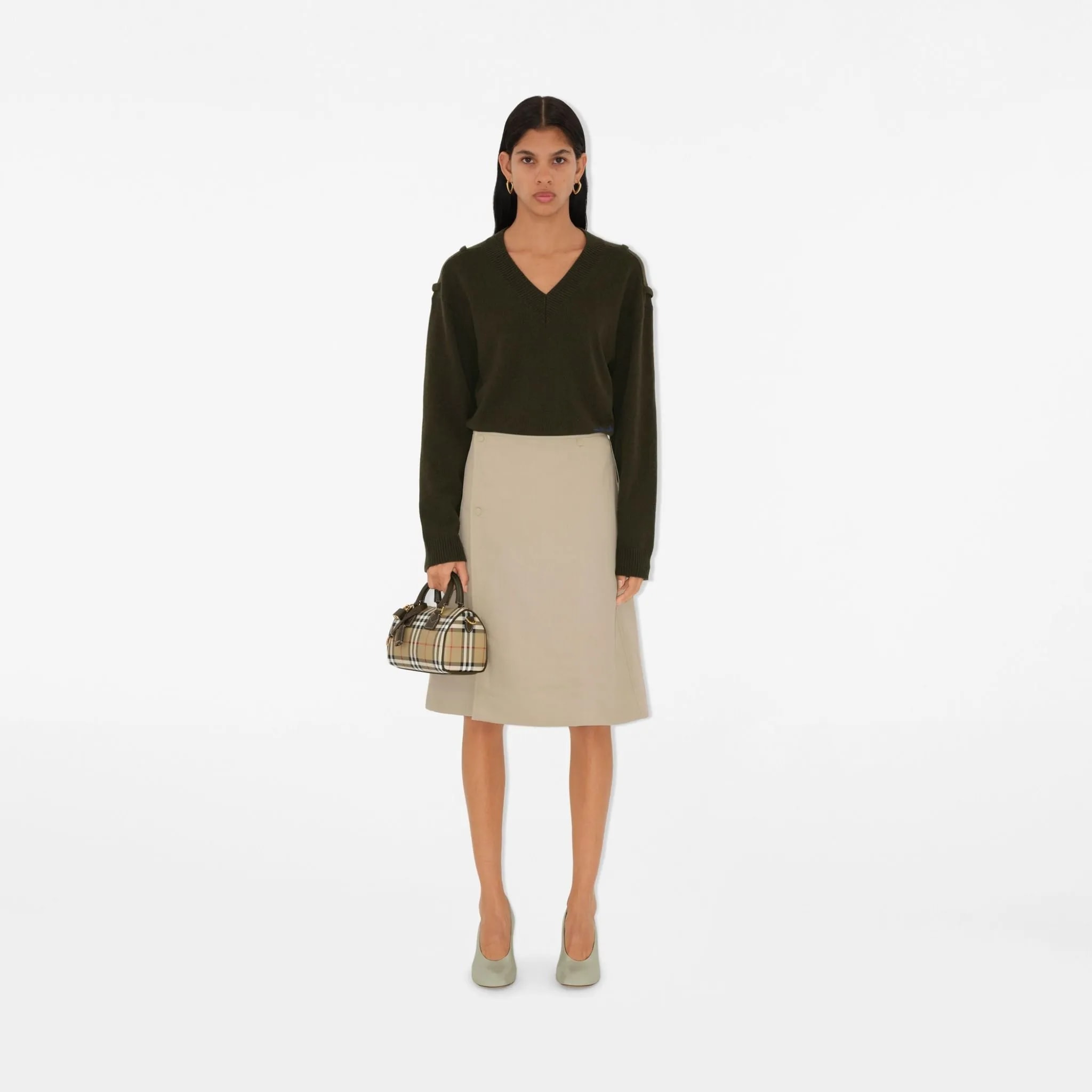 Túi Burberry Mini Check Bowling Bag 'Military' 80975981 — ảnh 3