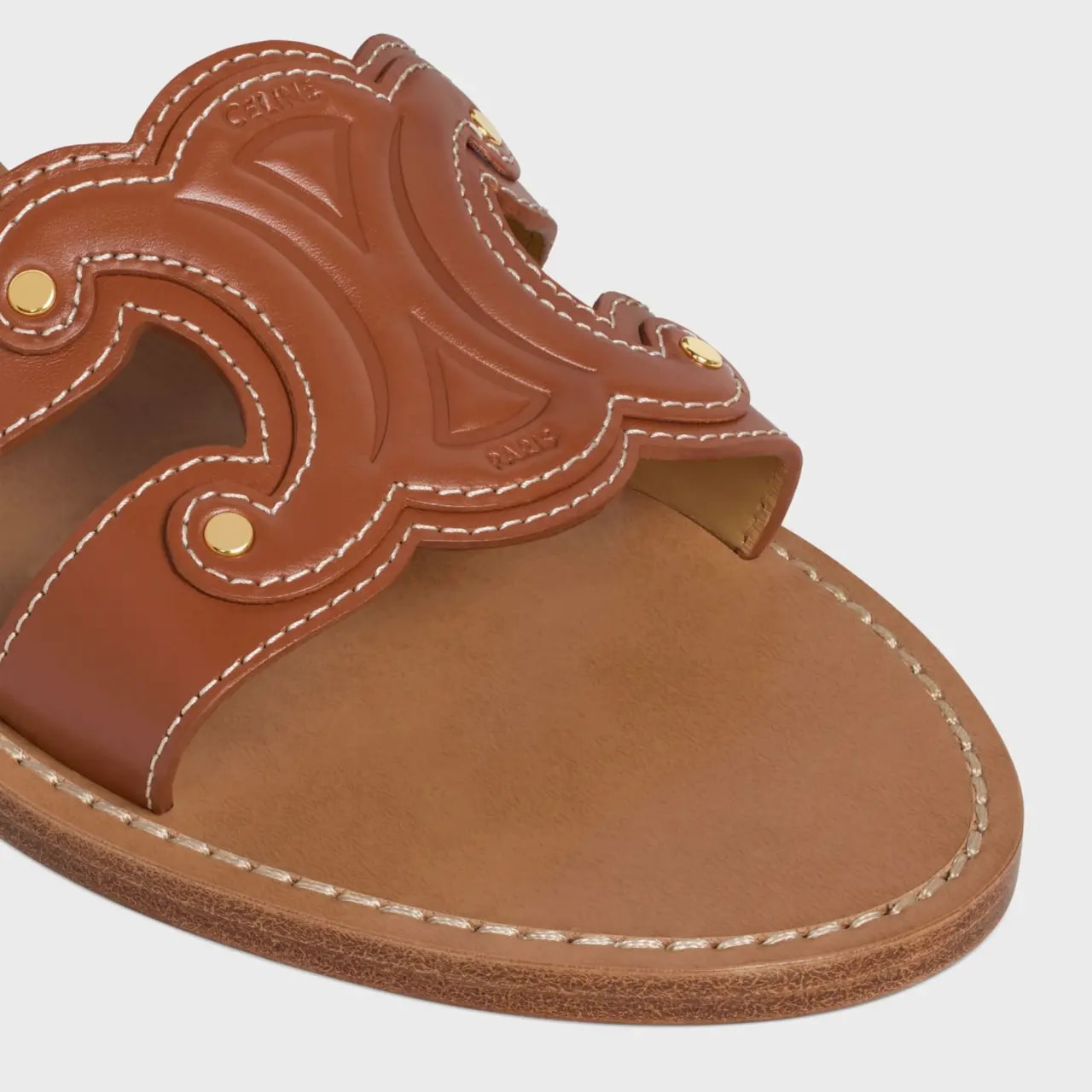 Dép Celine Triomphe Mule 'Tan' 352413767C-04LU — ảnh 4