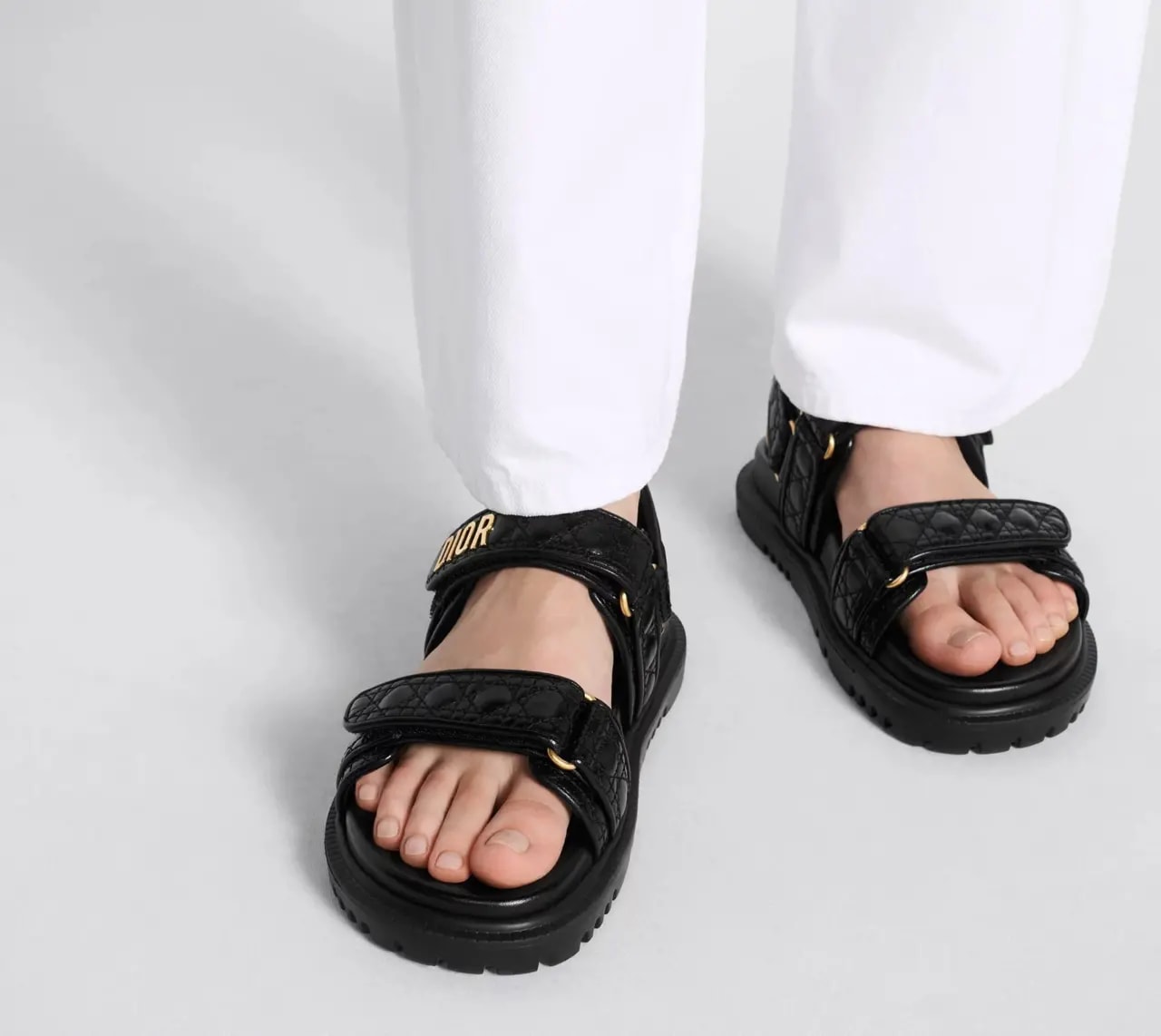 Dép Dior Dioract Sandal 'Black' KCO005CQC-S900 — ảnh 2