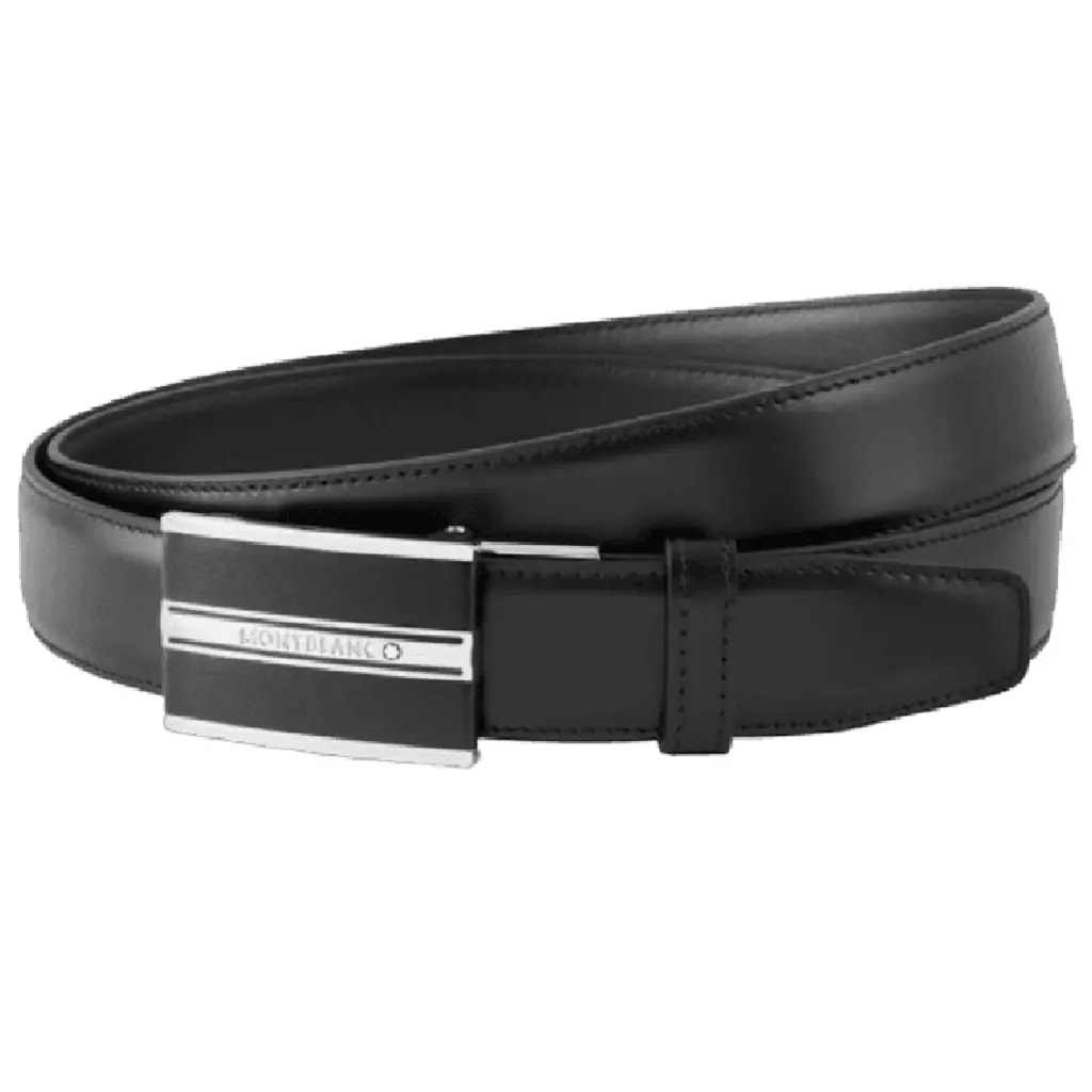 Thắt Lưng MontBlanc Leather Belt 'Black' 114435