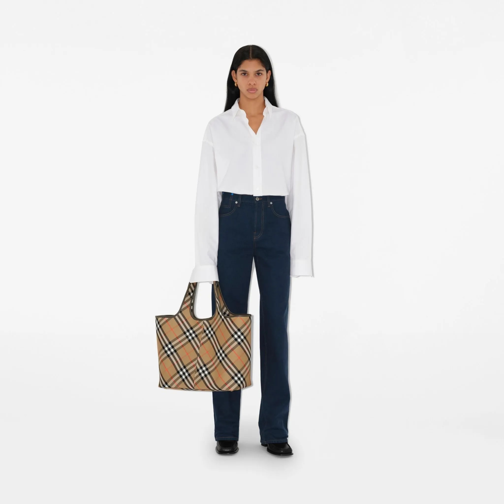 Túi Burberry Medium Check Tote 'Sand' 80939761 — ảnh 3