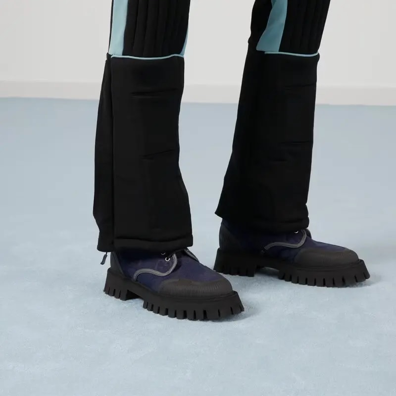 Giày Gucci Lace-up Boot 'Blue Grey' 699970-UKOF0-4549 — ảnh 2