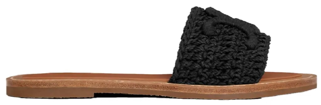 Dép Celine Lympia Mule 'Black' 357922313C-38NO — kich-thuoc: 37.5