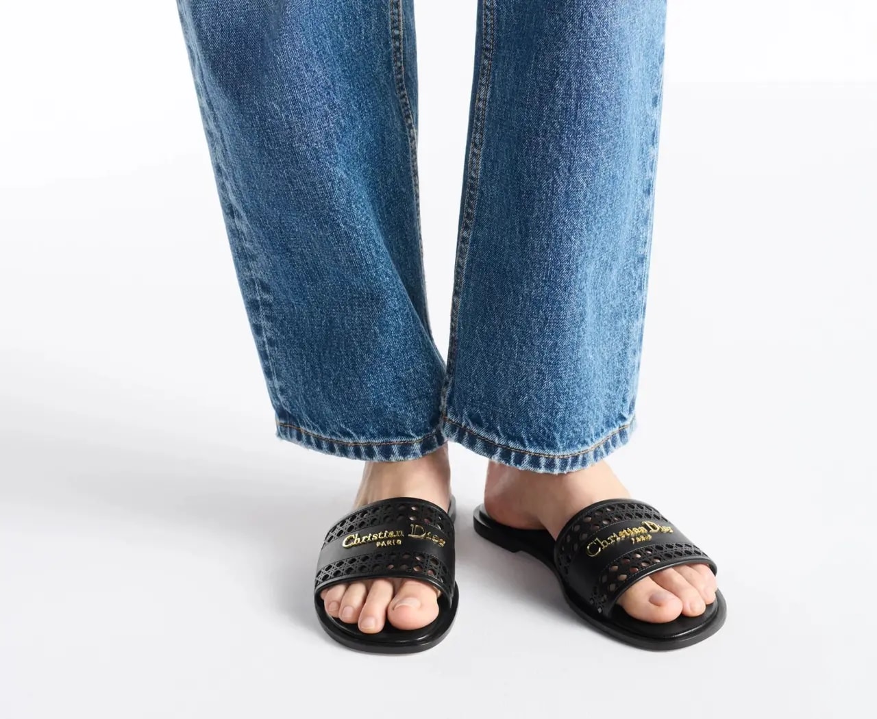 Dép Dior D-Lane Slide 'Black' KCO157MLC-S900 — ảnh 4