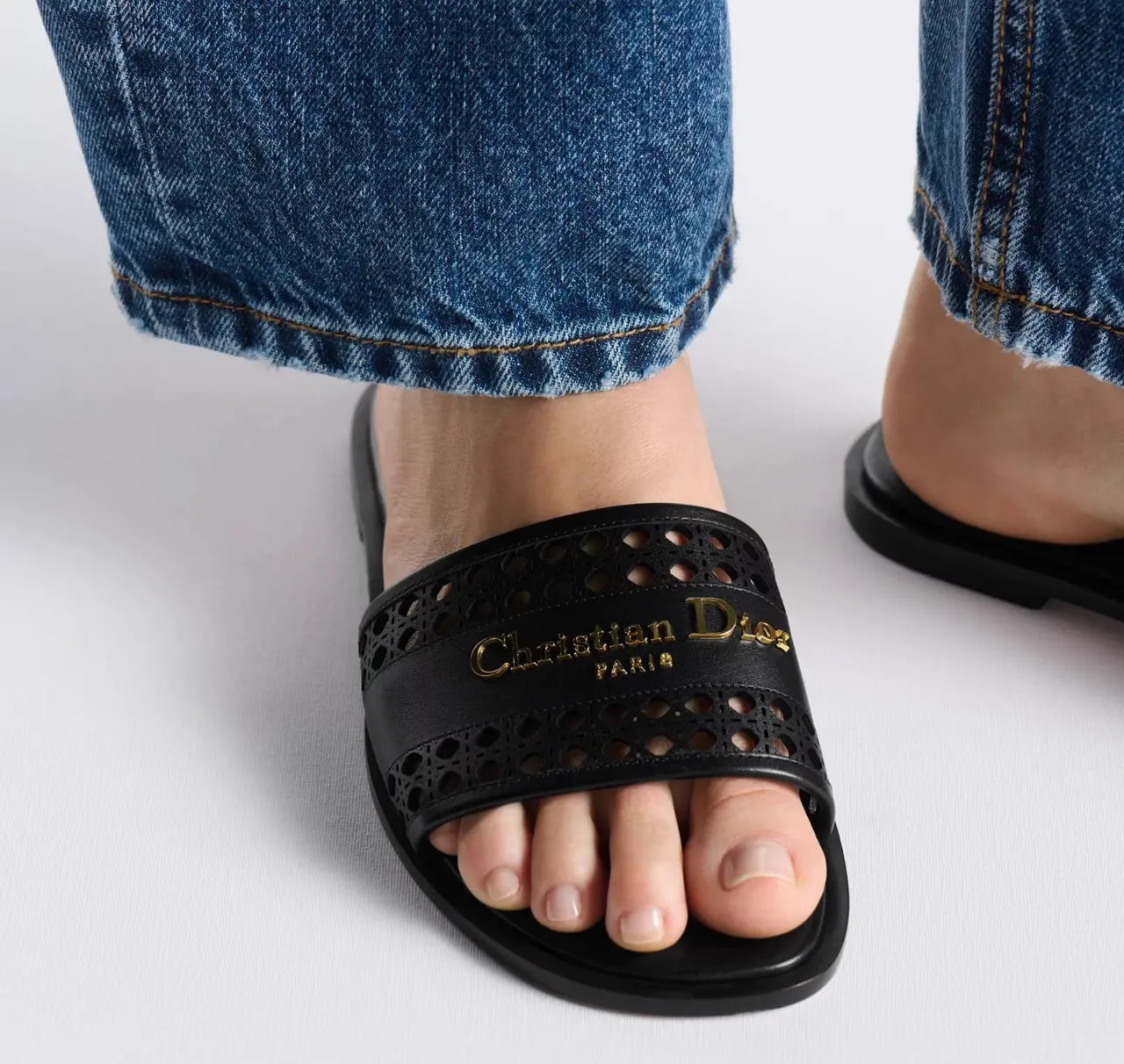 Dép Dior D-Lane Slide 'Black' KCO157MLC-S900 — ảnh 2