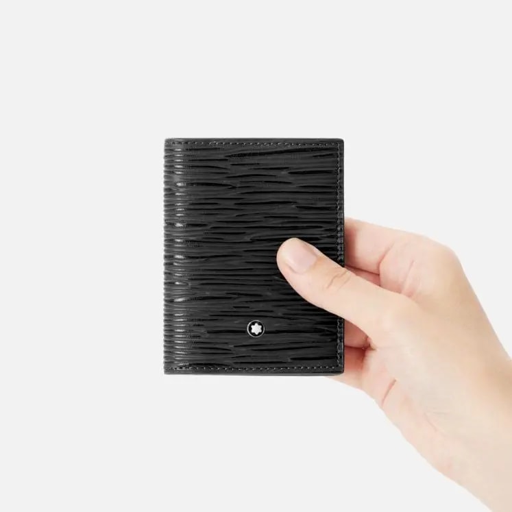 Ví MontBlanc Card Holder 4cc 'Black' 130929 — ảnh 2
