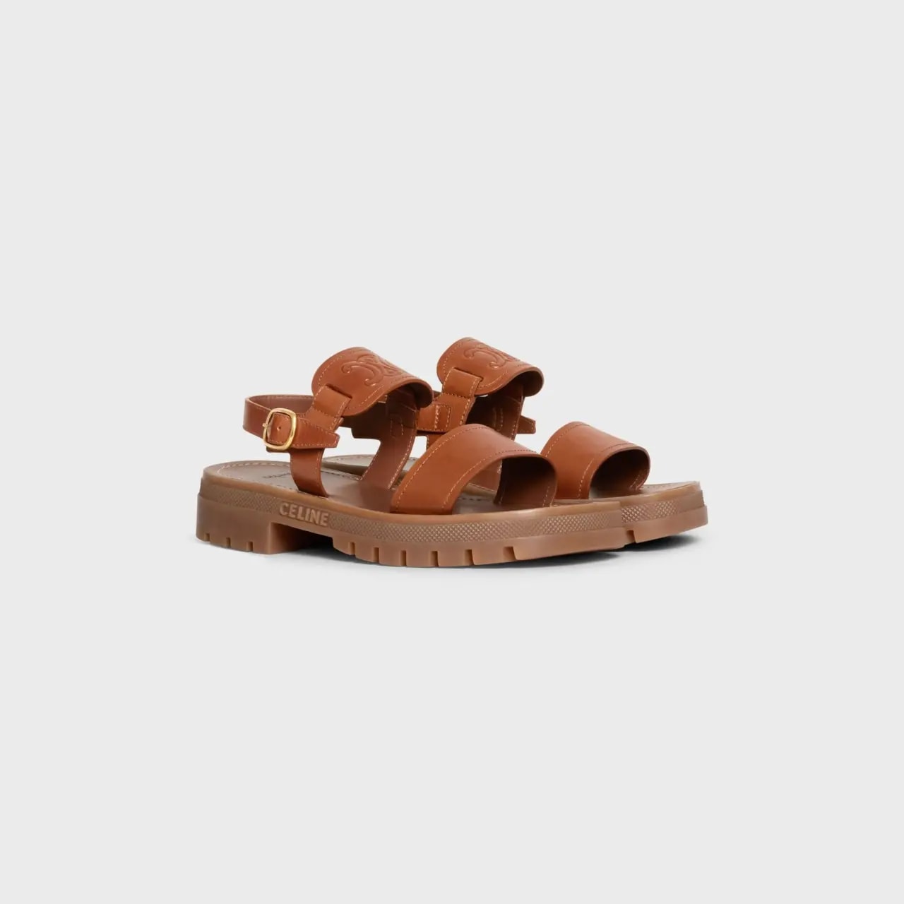 Dép Celine Clea Triomphe Sandal 'Tan' 352473778C-04LU — ảnh 4