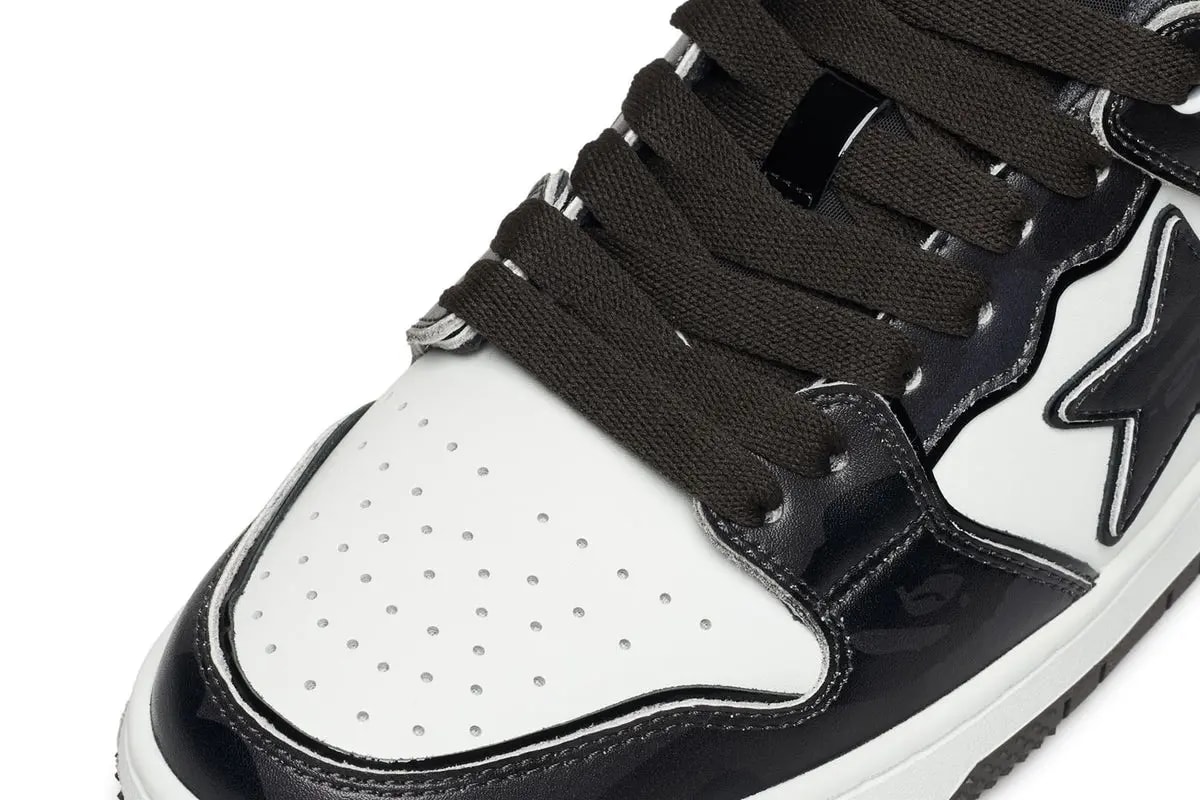 Giày Bape SK8 STA #1 'Black White' 0ZXSHM191310N — ảnh 5