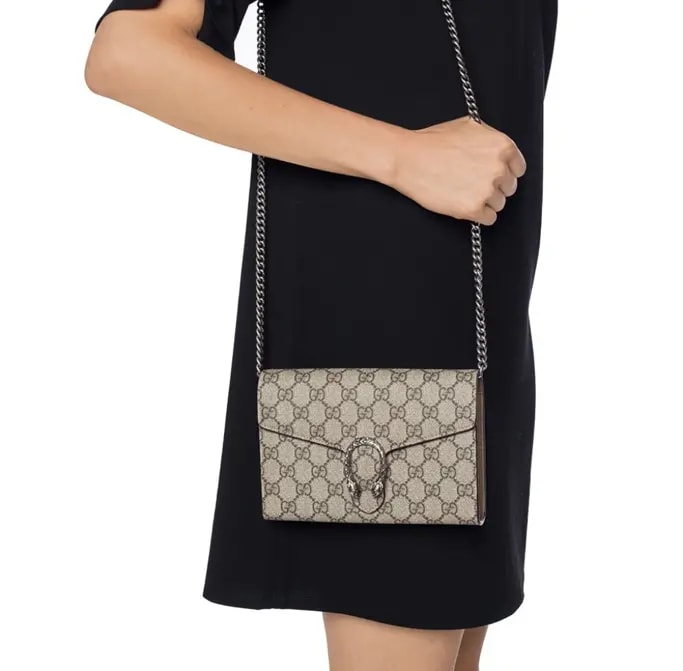 Túi Gucci Dionysus GG Supreme Chain Wallet 'Brown' 401231-KHNSN-8642 — ảnh 2