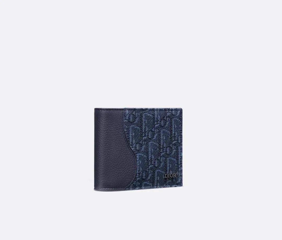 Ví Dior Saddle Bifold 'Navy Blue' 2ADBC306YKS-H53E — ảnh 2