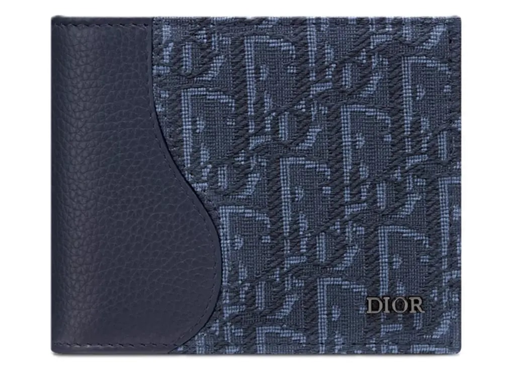 Ví Dior Saddle Bifold 'Navy Blue' 2ADBC306YKS-H53E