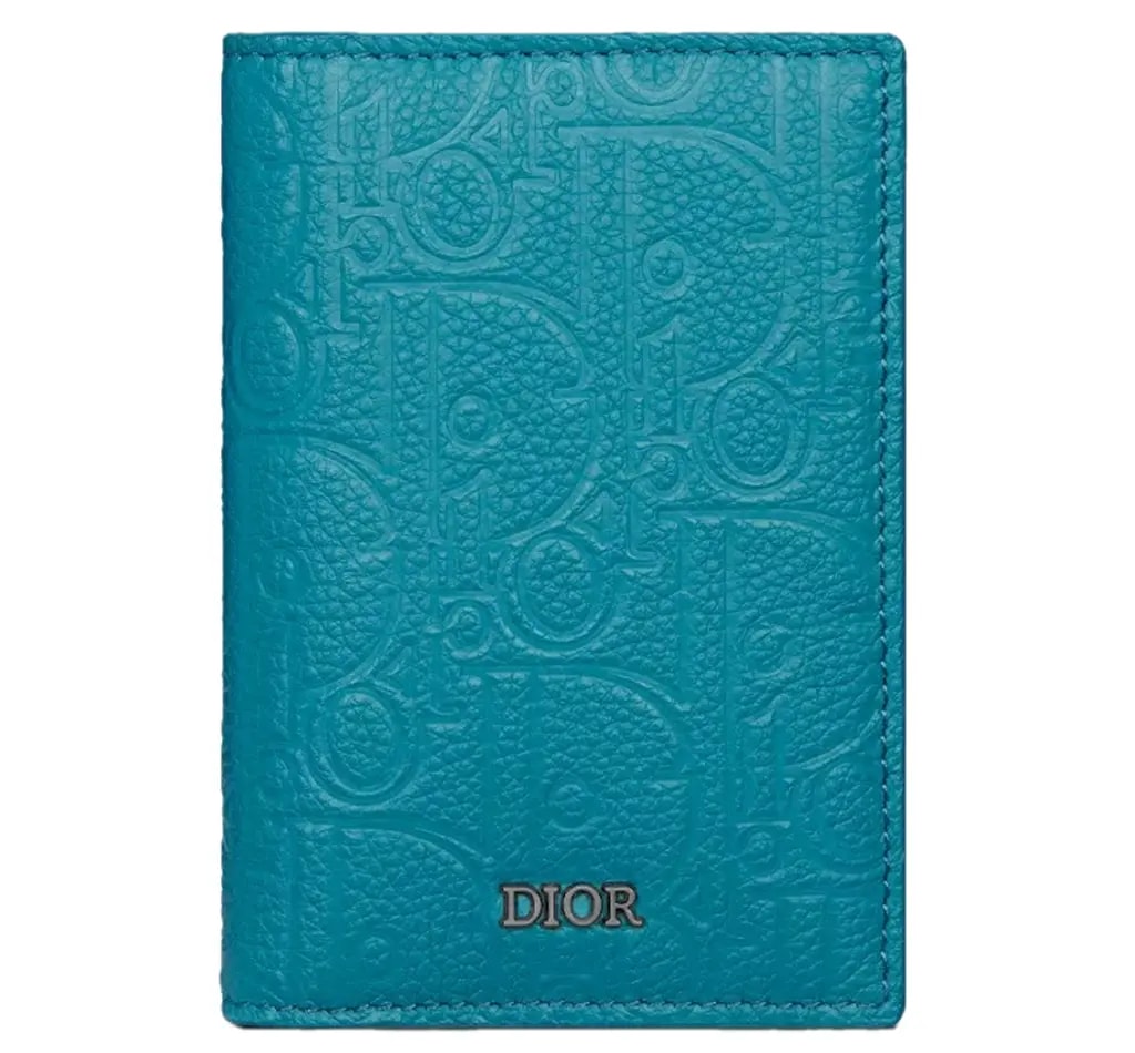 Ví Dior Vertical Bifold Card Holder 'Blue' 2ESCH138FLG-H58E