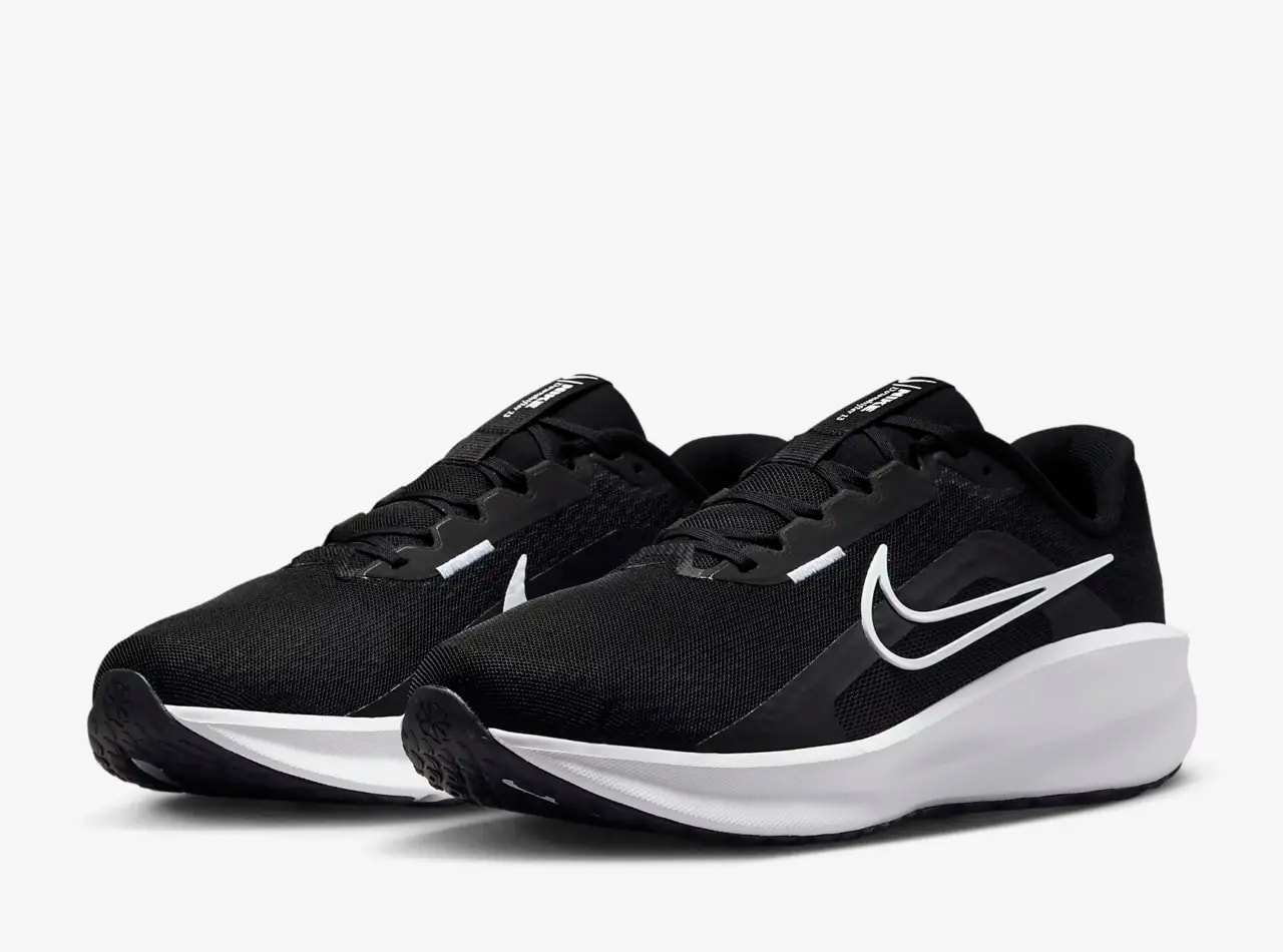 Giày Nike Downshifter 13 Extra Wide 'Black White' FJ1284-001 — ảnh 4