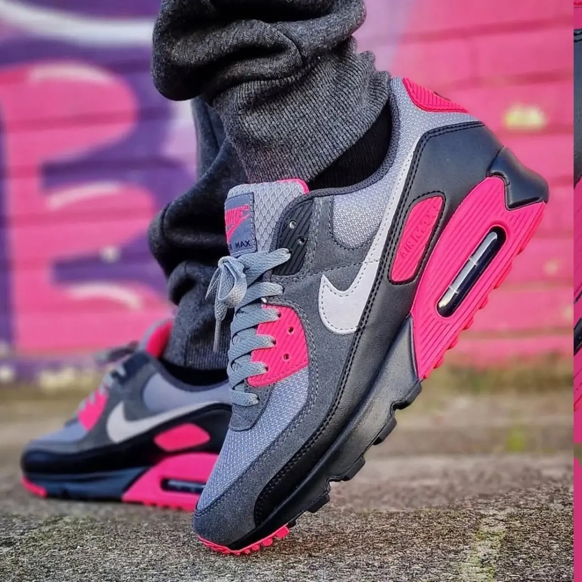 Giày Nike Air Max 90 'Wolf Grey Hyper Pink' DM0029-010 — ảnh 2