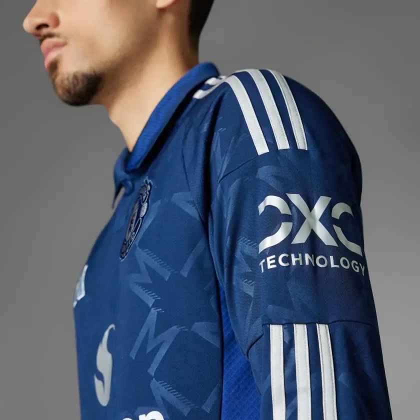 Áo Adidas Manchester United 24/25 Long Sleeve Away Jersey 'Blue' IT1984 — ảnh 2