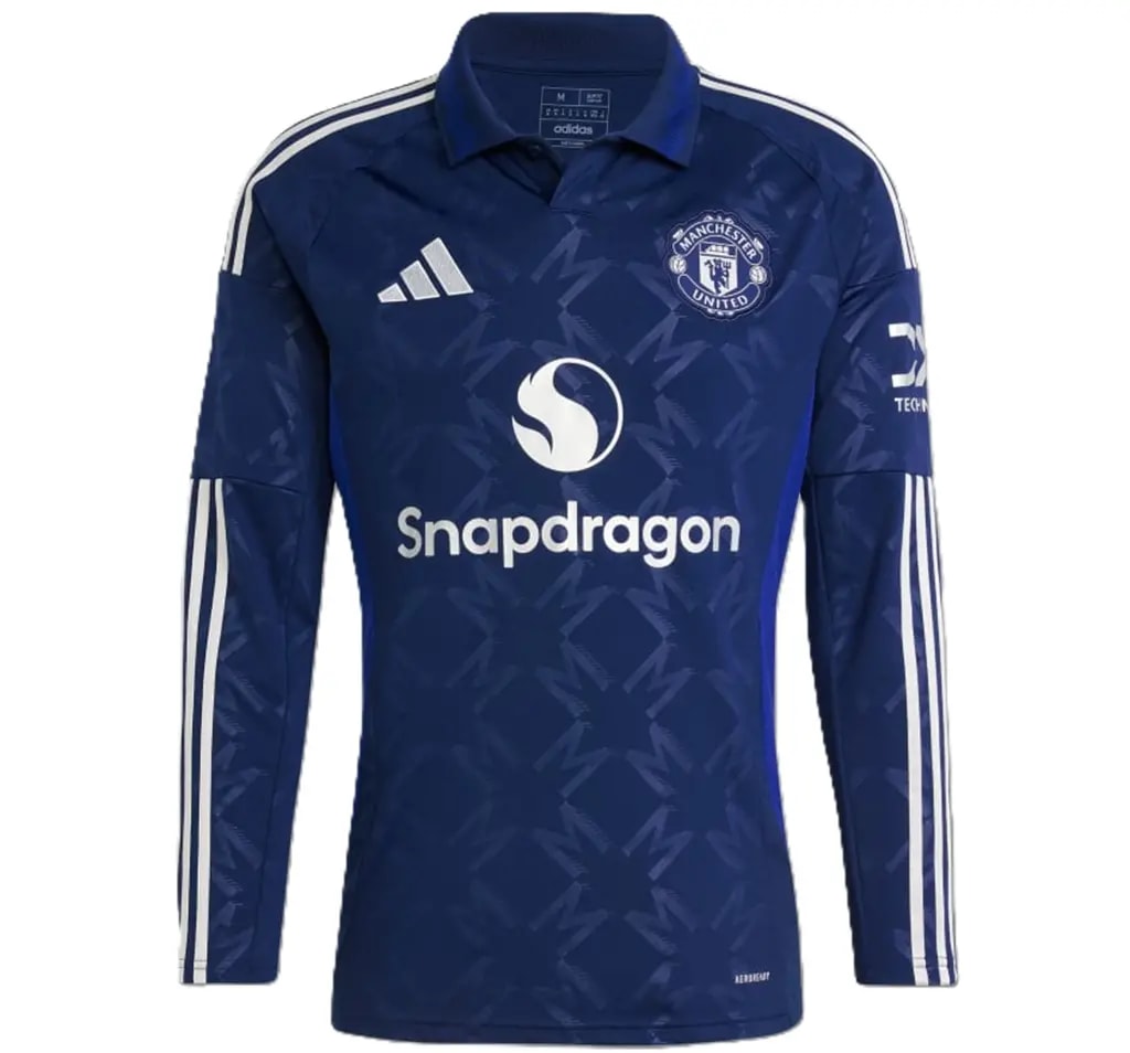 Áo Adidas Manchester United 24/25 Long Sleeve Away Jersey 'Blue' IT1984 — kich-thuoc: L