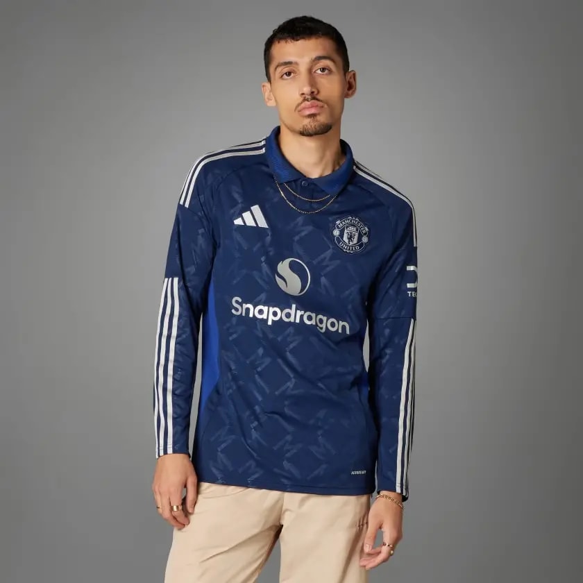 Áo Adidas Manchester United 24/25 Long Sleeve Away Jersey 'Blue' IT1984 — ảnh 4